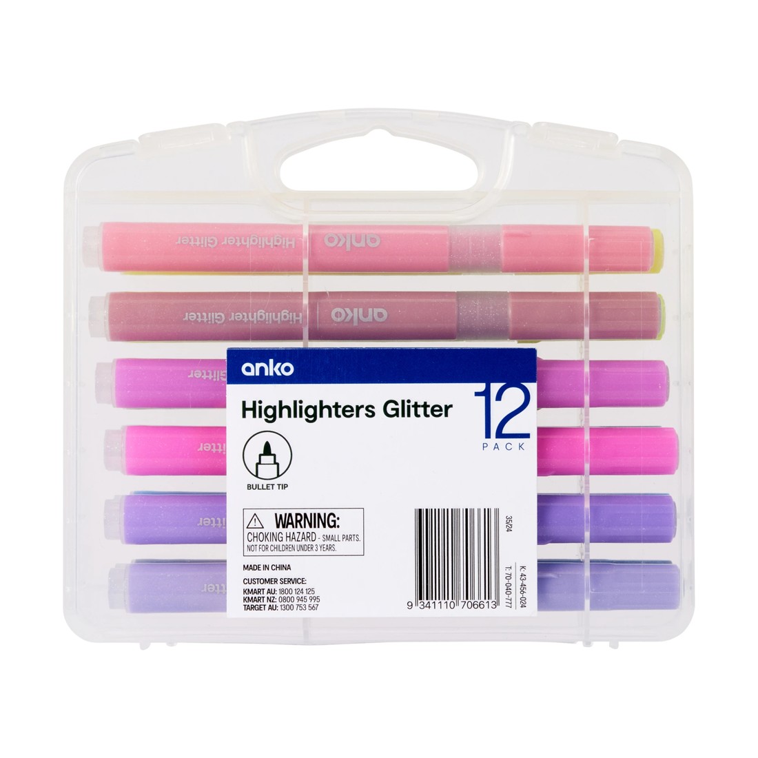 1 12 Pack Glitter Highlighters, 1 of 6