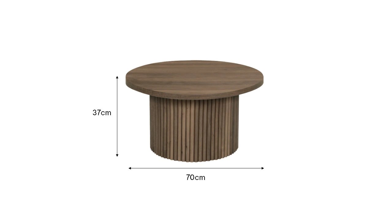 6 Ryan Ribbed Coffee Table - Walnut, 6 of 6