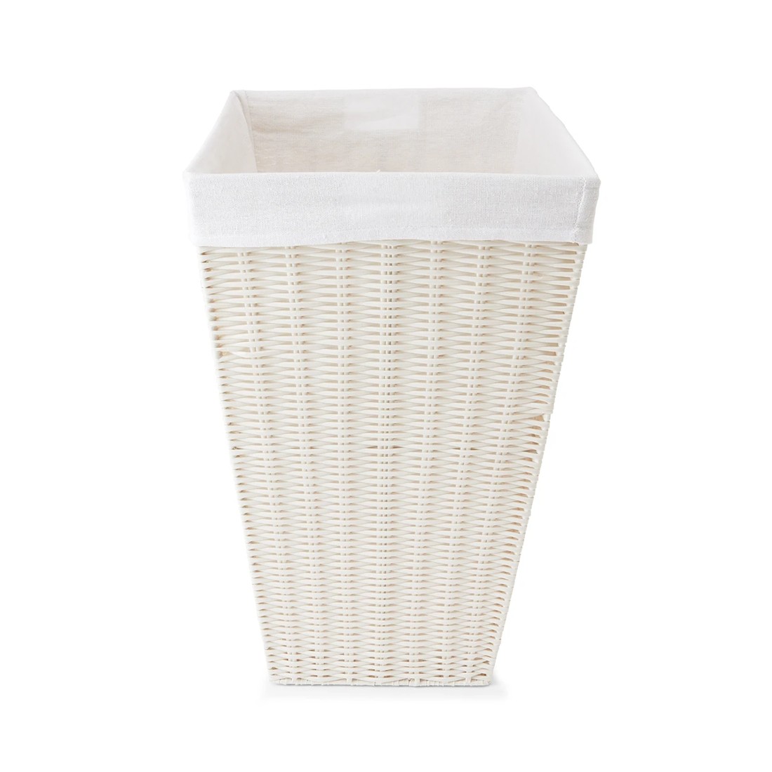 5 Rattan Look Hamper with Liner - White, 5 of 7
