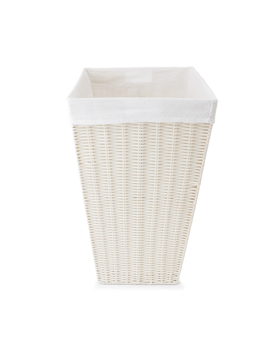 5 Rattan Look Hamper with Liner - White, 5 of 7