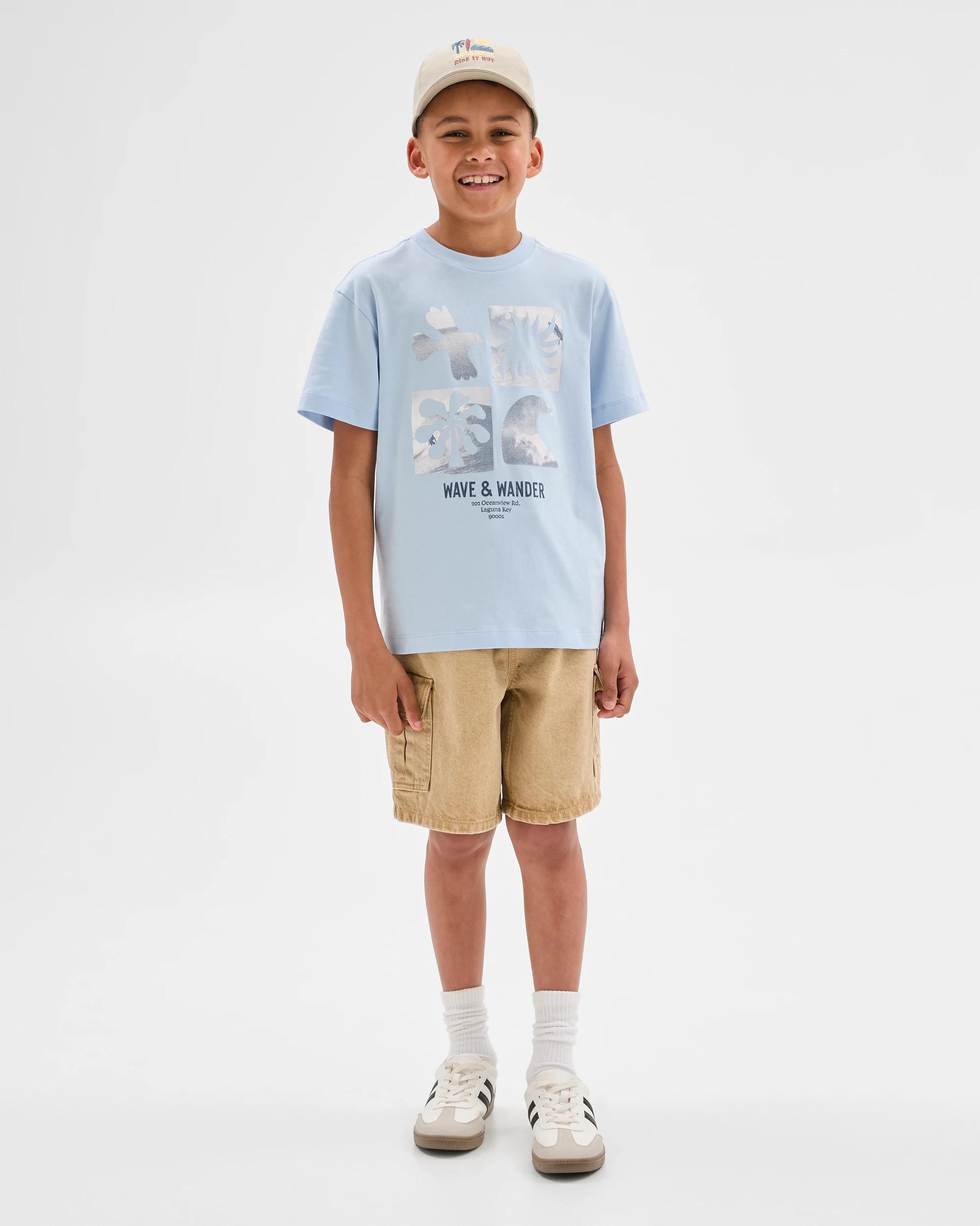 3 Target Kids Australian Cotton Short Sleeve Print T-Shirt LIGHT BLUE, 3 of 6