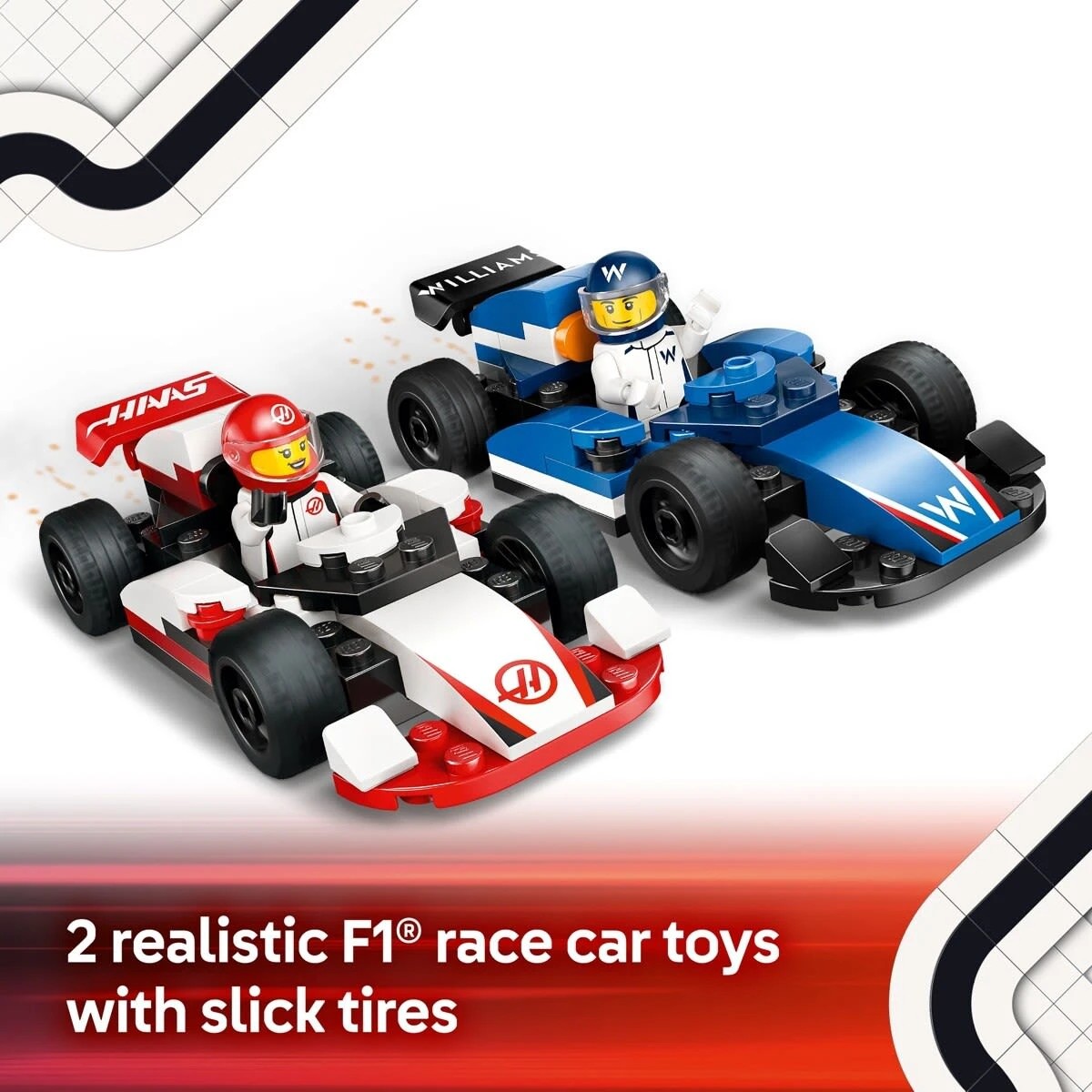 8 LEGO City F1 Williams Racing & Haas F1 Race Cars 60464, 8 of 10