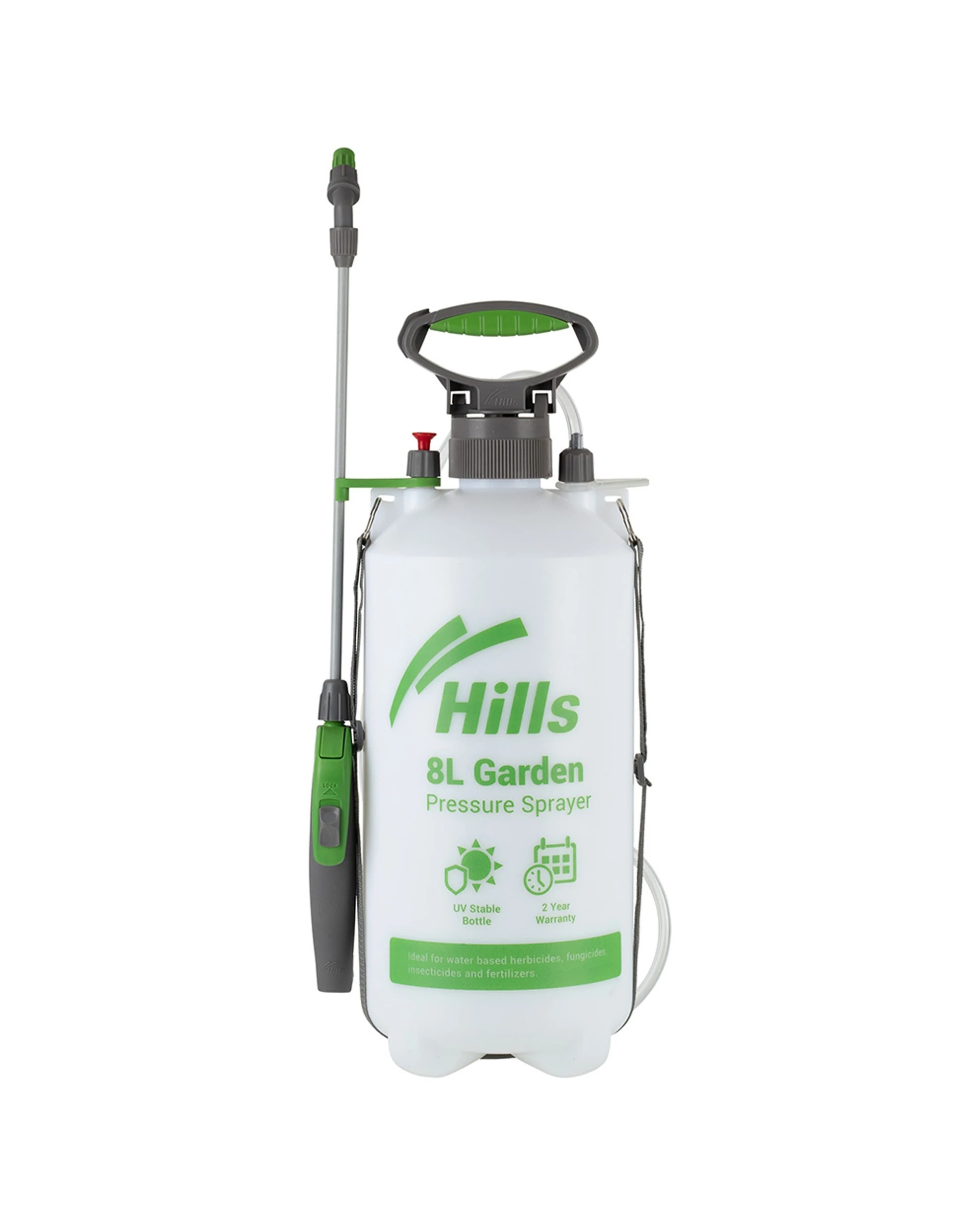 1 Hills Garden Pressure Spray Bottle 8L With Ergonomic Handle Viton Seals - Multi, 1 of 5