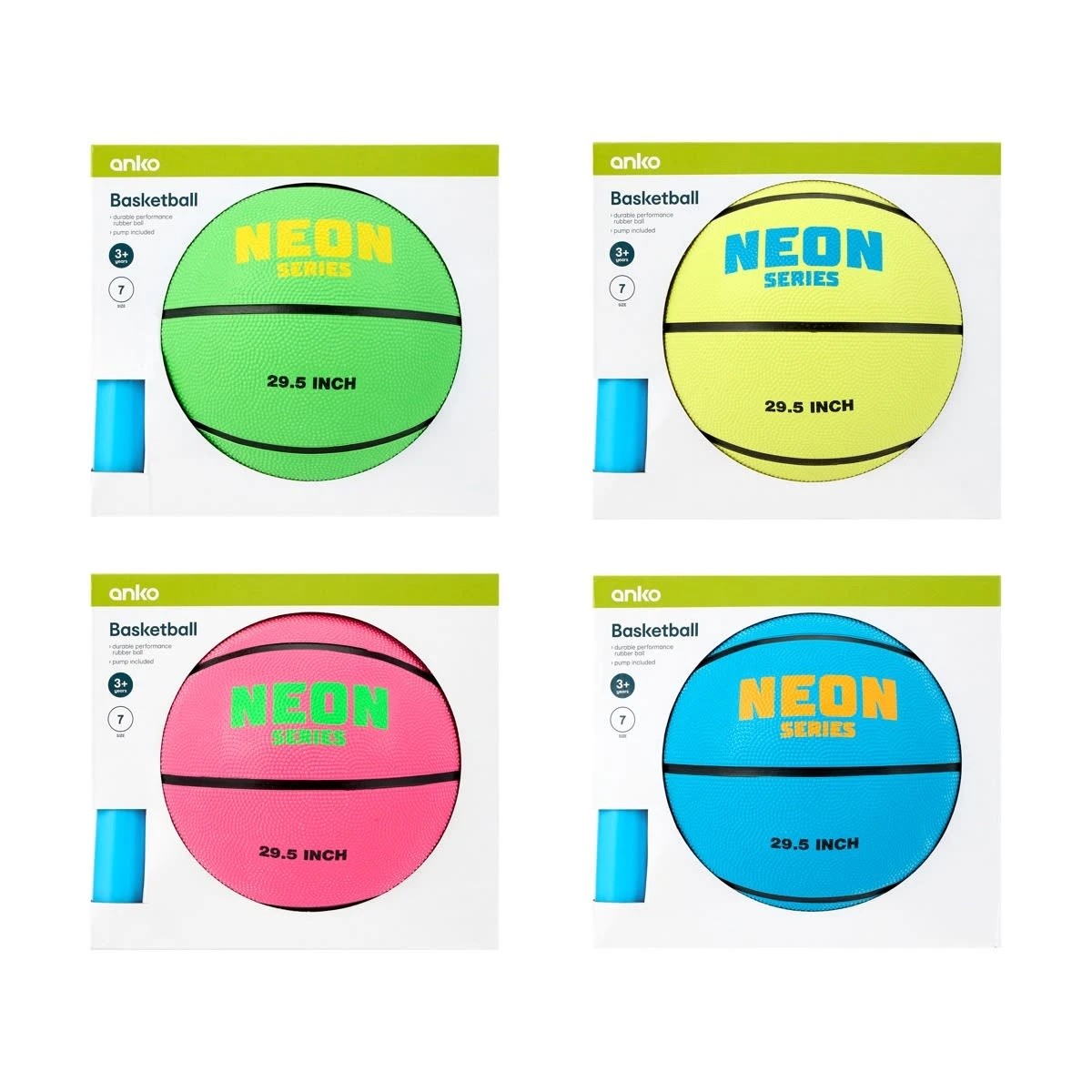 5 Neon Series Basketball - Size 7, Assorted, 5 of 5