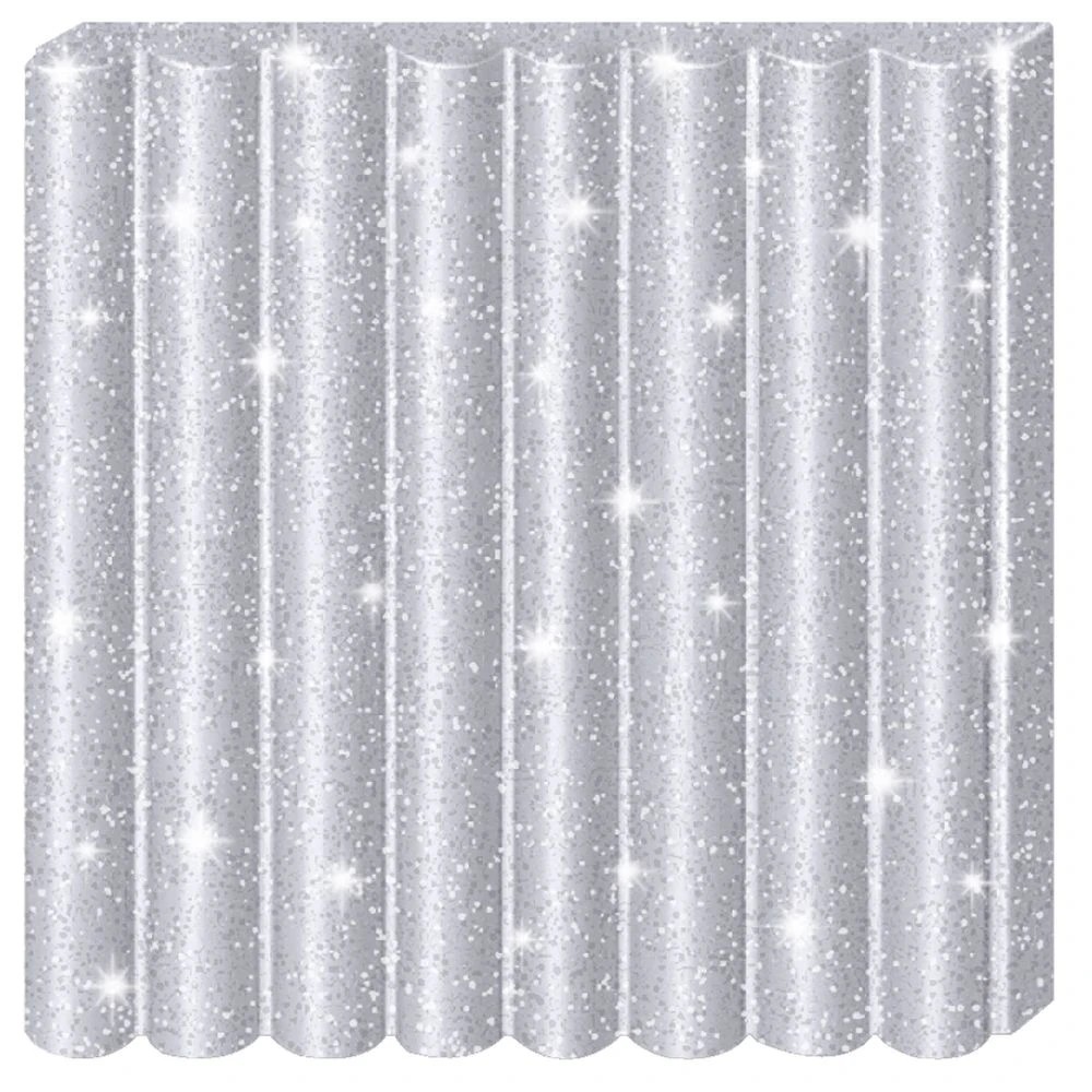 2 Staedtler FIMO Modelling Clay 42g Glitter Silver, 2 of 2