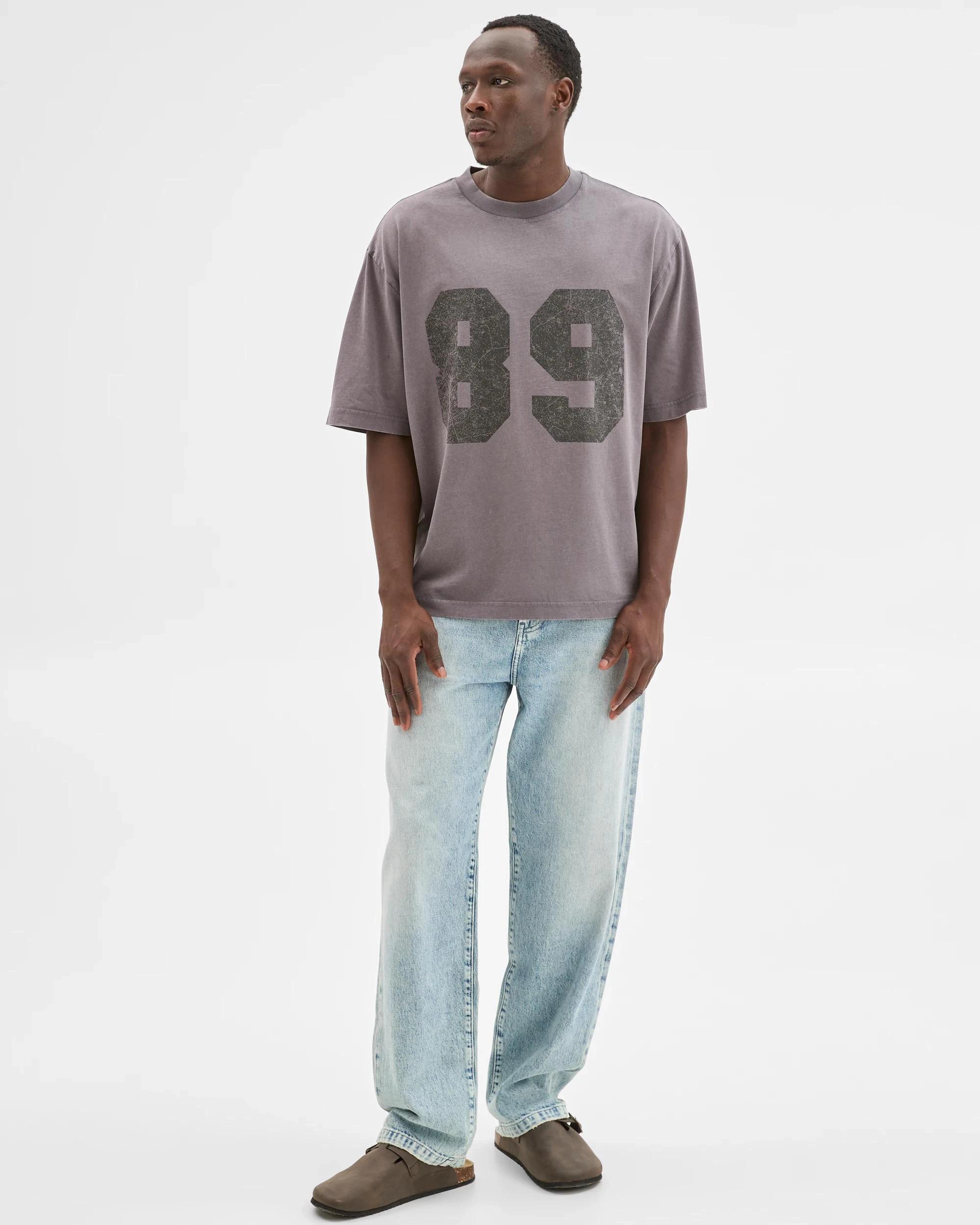 2 Commons Australian Cotton Boxy Fit Graphic T-Shirt GREY, 2 of 6