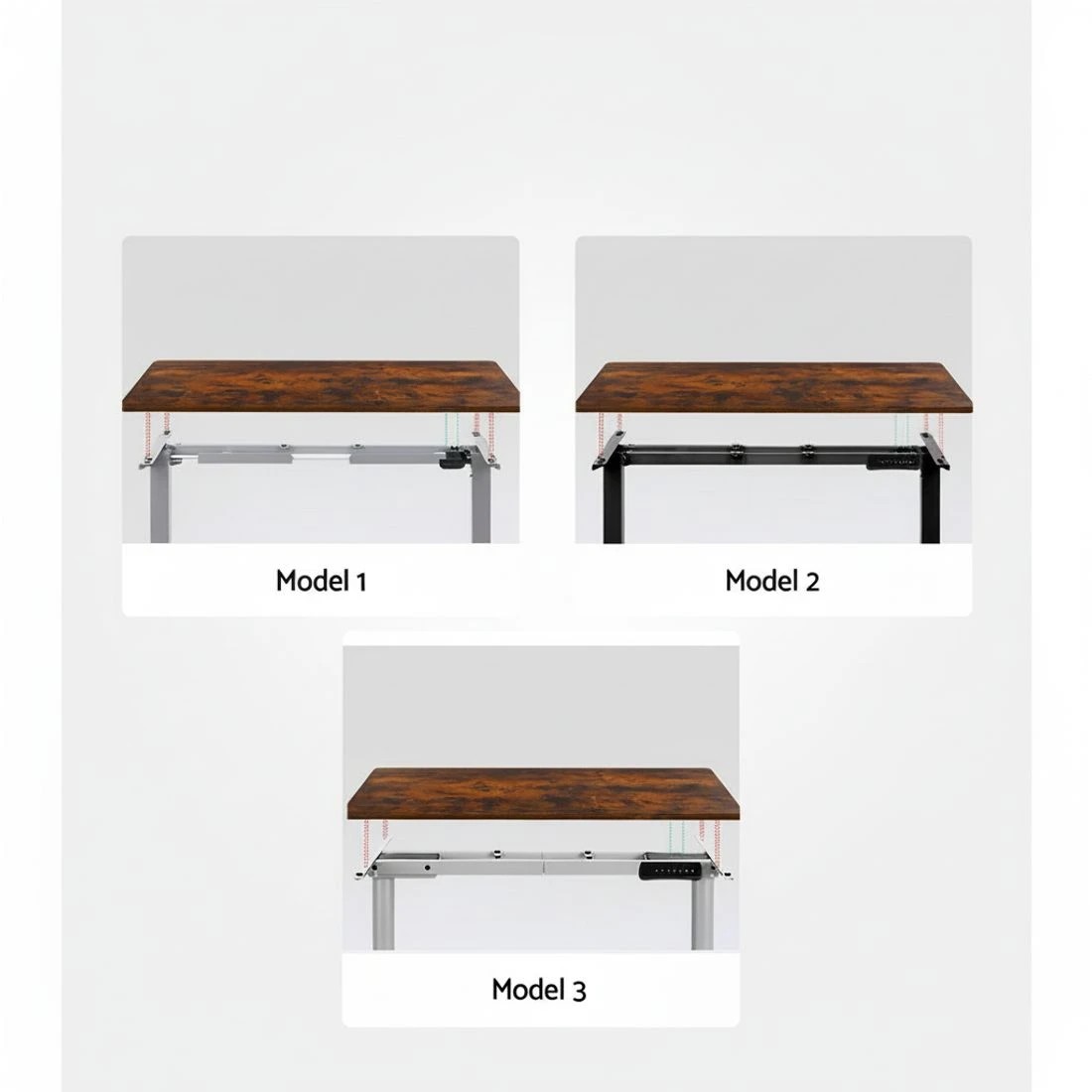 6 Artiss Standing Desk Top Rustic  120CM - Multi, 6 of 6