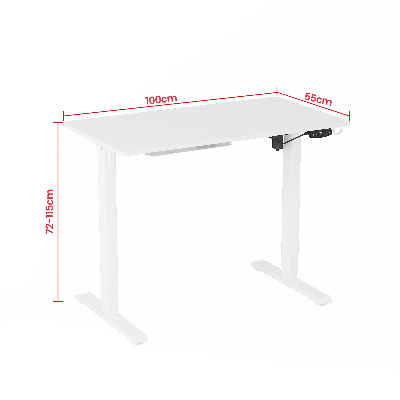2 Advwin Electric Standing Desk Height Adjustable - White, 2 of 6