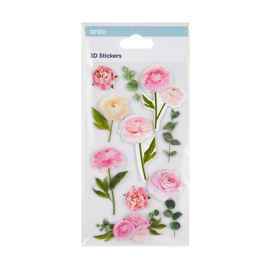 1 3D Stickers Sheet - Cala Rose, 1 of 2