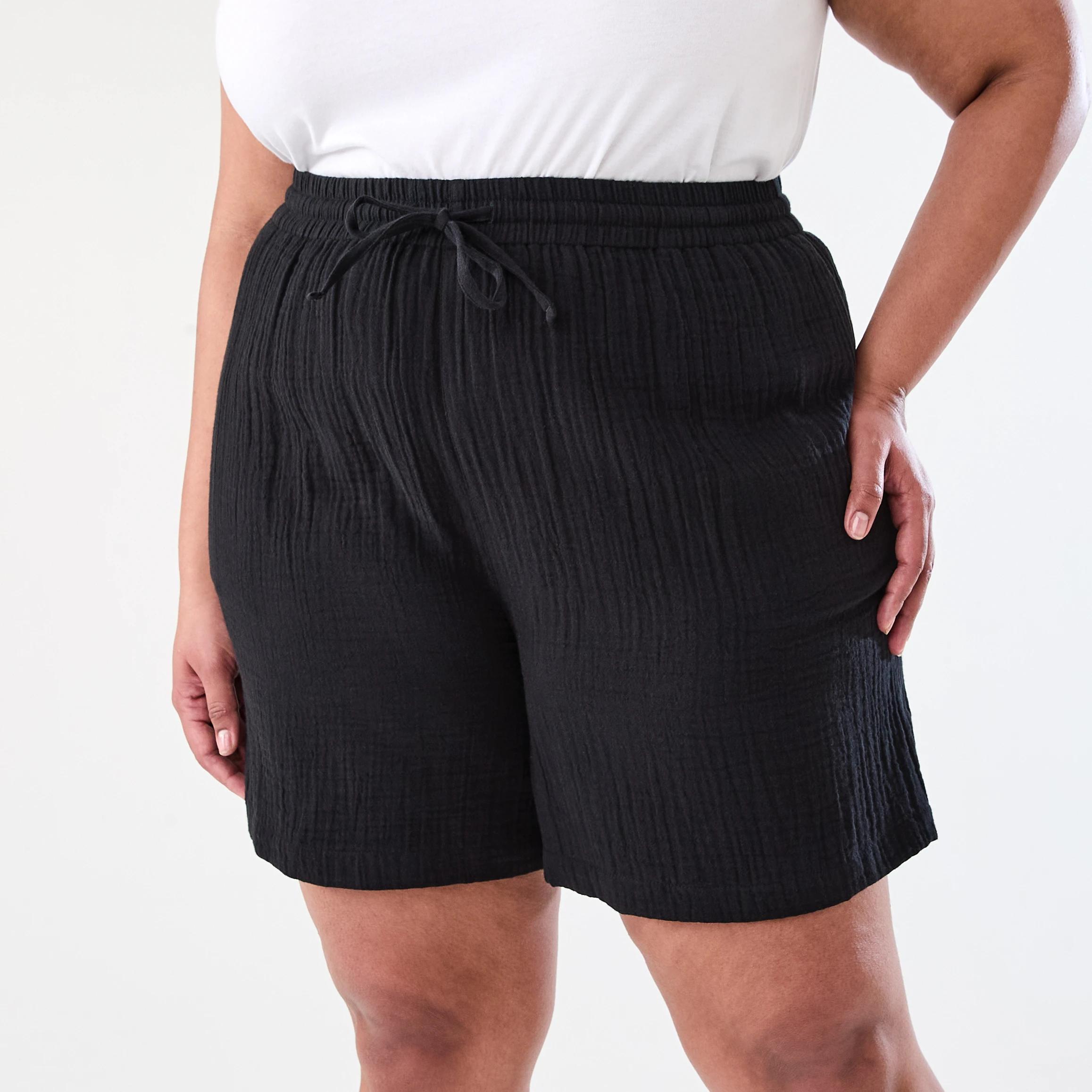 2 Curve Double Cloth Shorts Black, 2 of 7