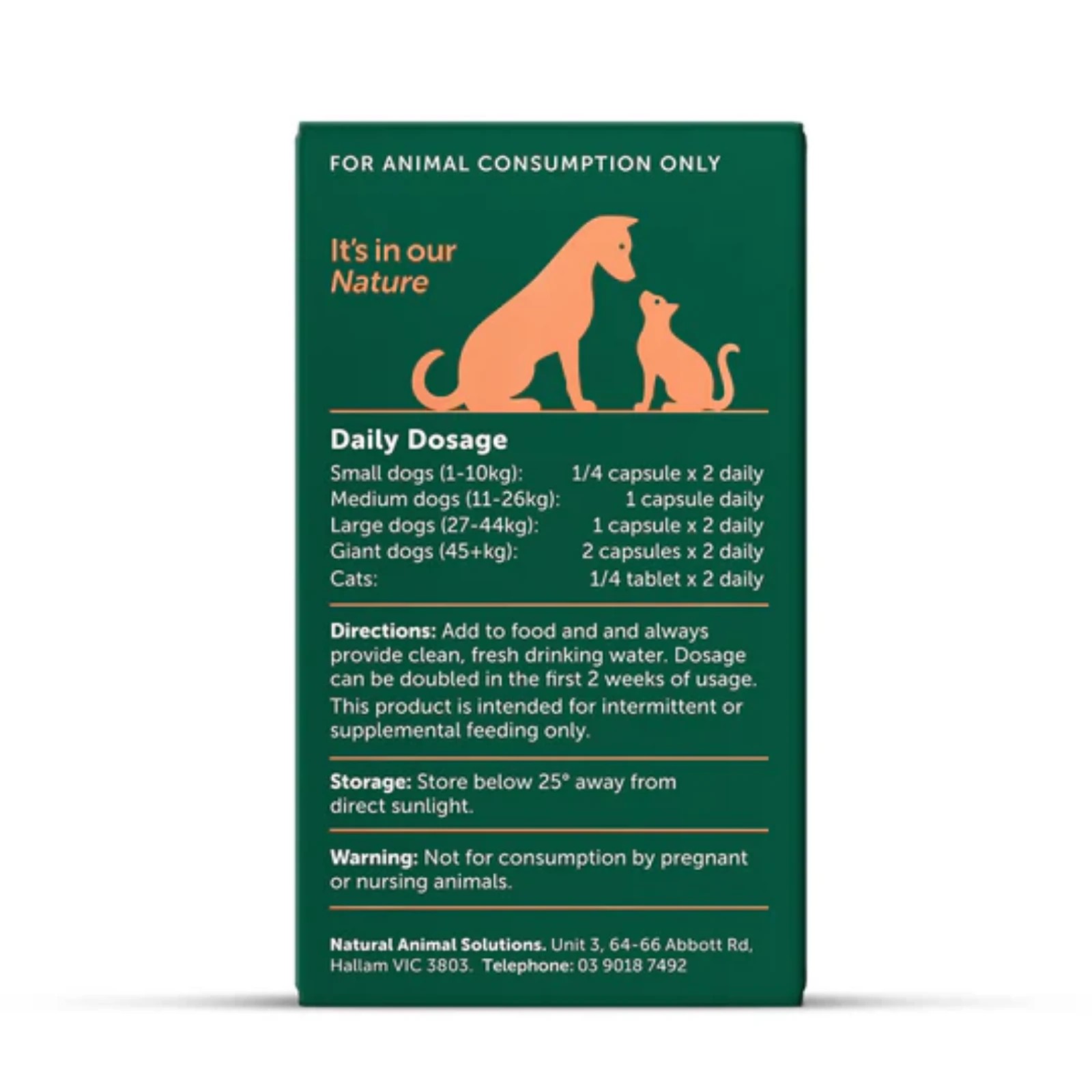 2 Natural Animal Solutions Osteoforte For Dogs And Cats 60 Caps, 2 of 2