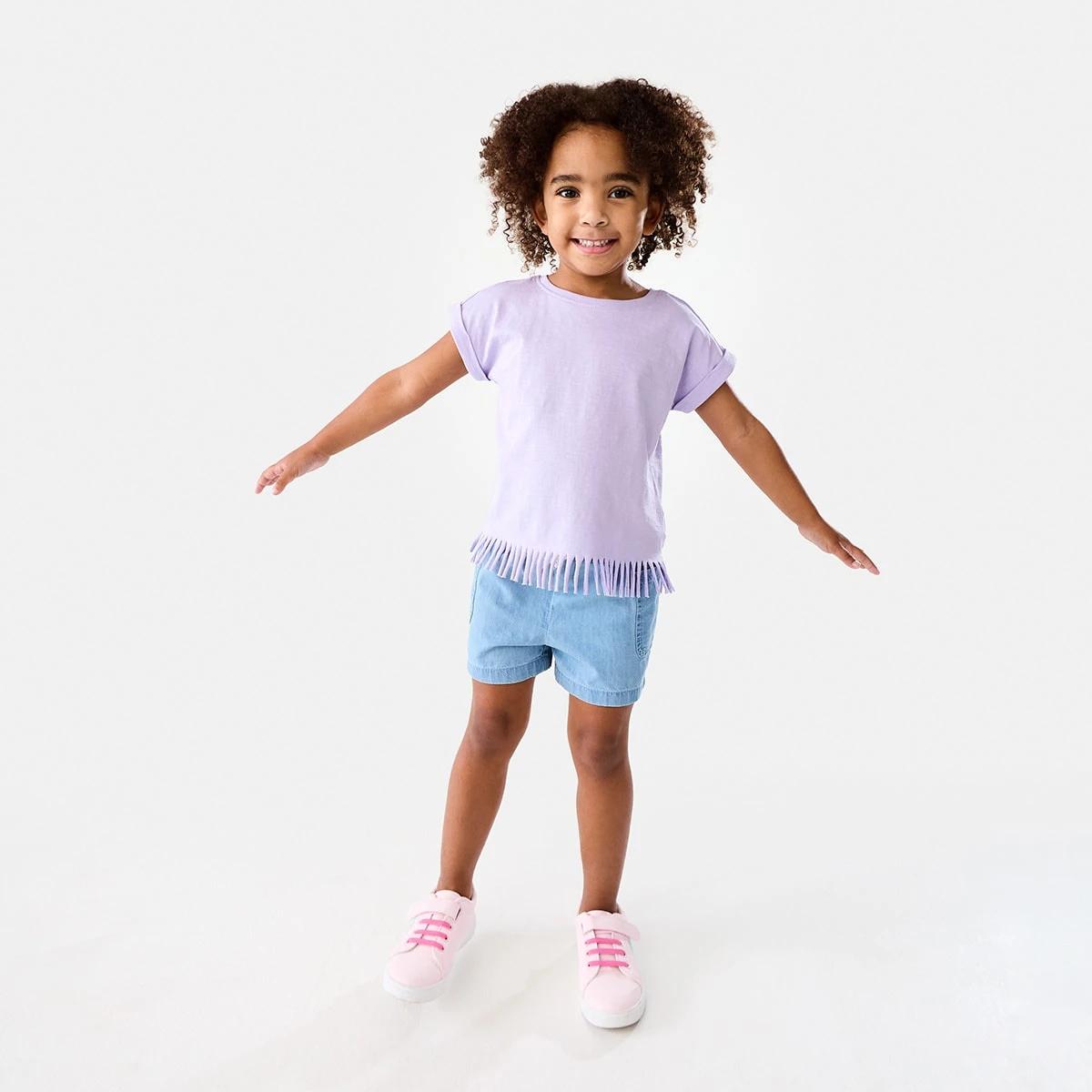 6 Short Sleeve Fringe T-shirt Pst Purple, 6 of 9