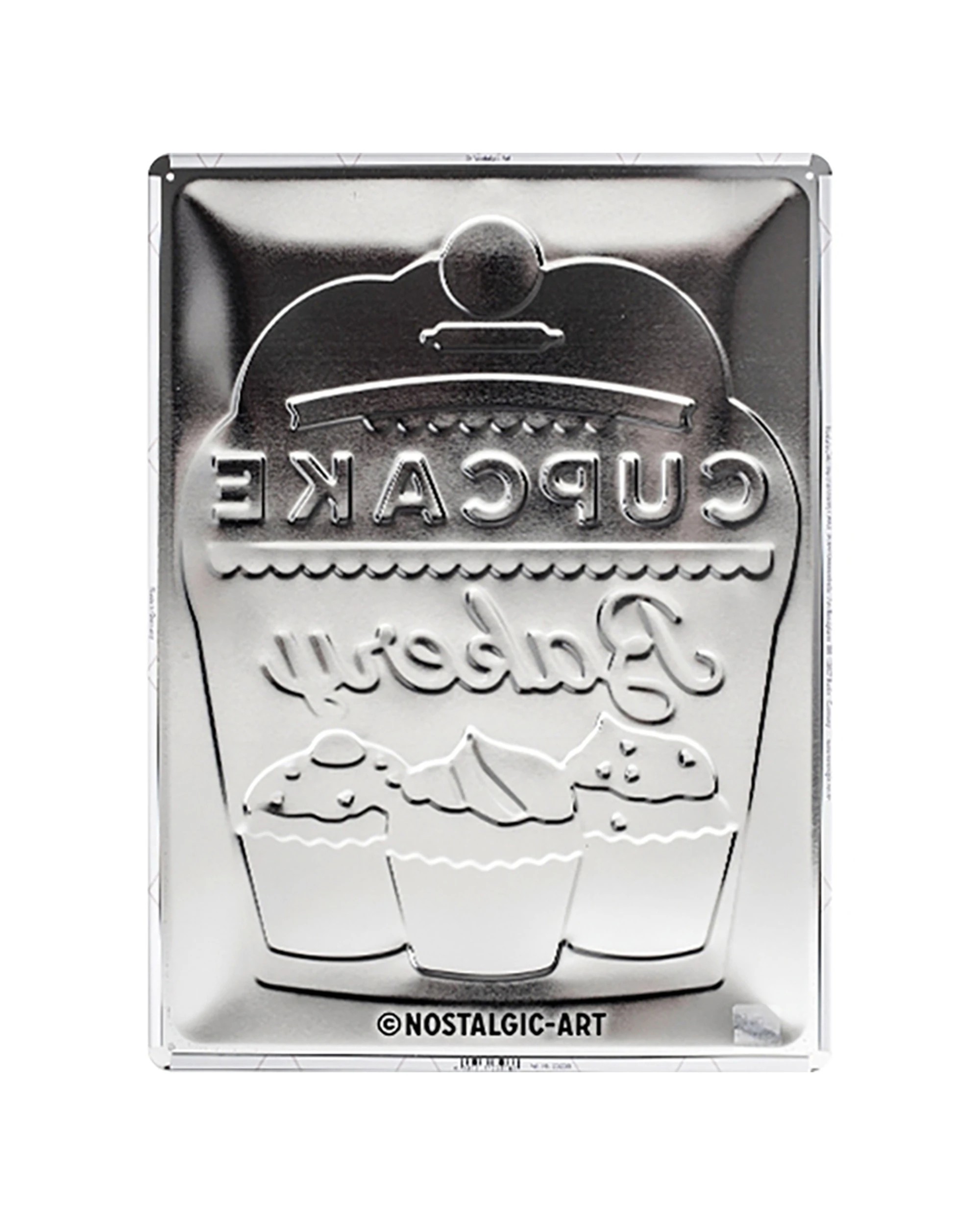 2 Nostalgic-Art Large 30x40cm Metal Wall Art Sign Plaque - Cupcake Bakery - Multi, 2 of 3