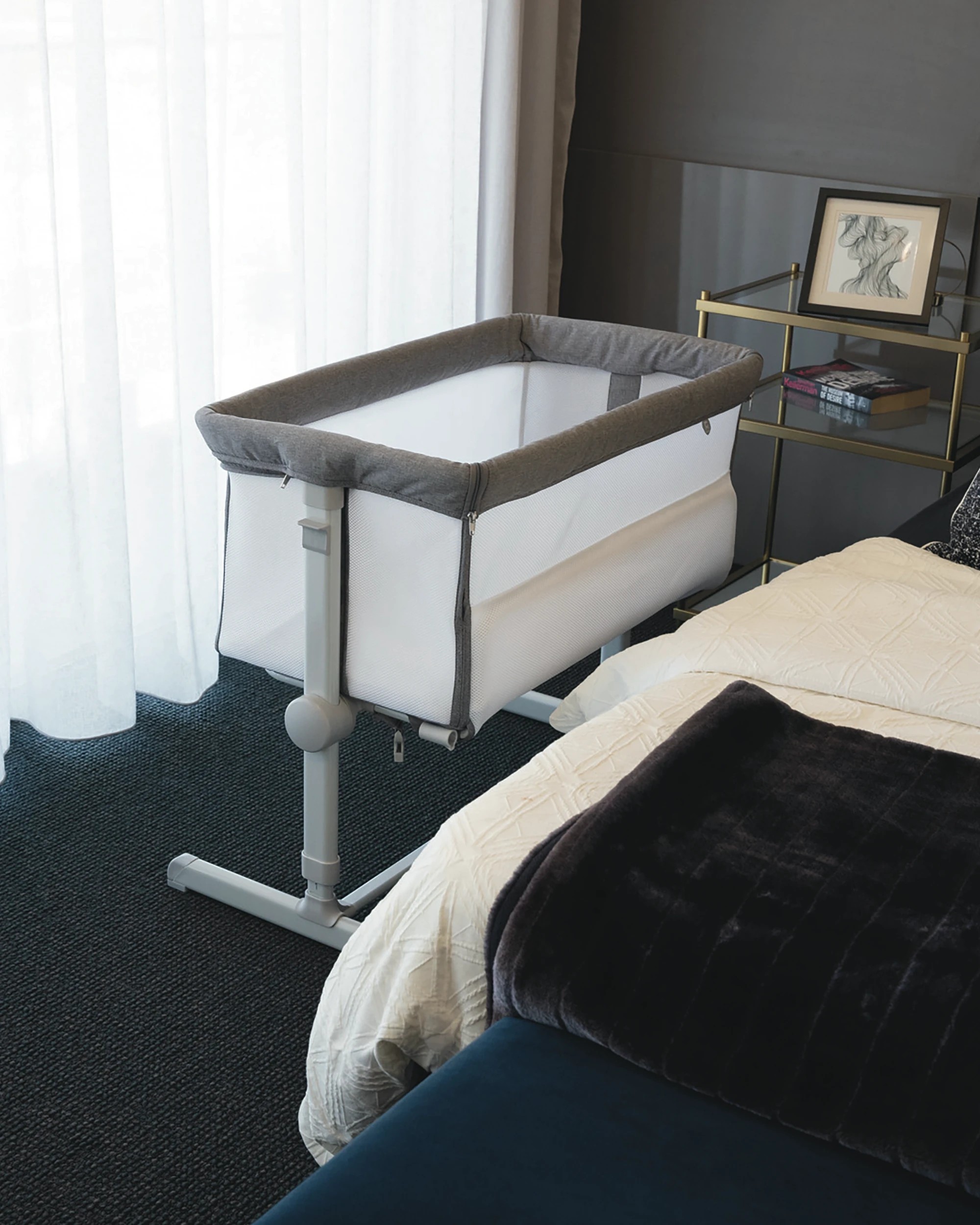 7 Childcare Dusk Bedside Sleeper - Grey, 7 of 9