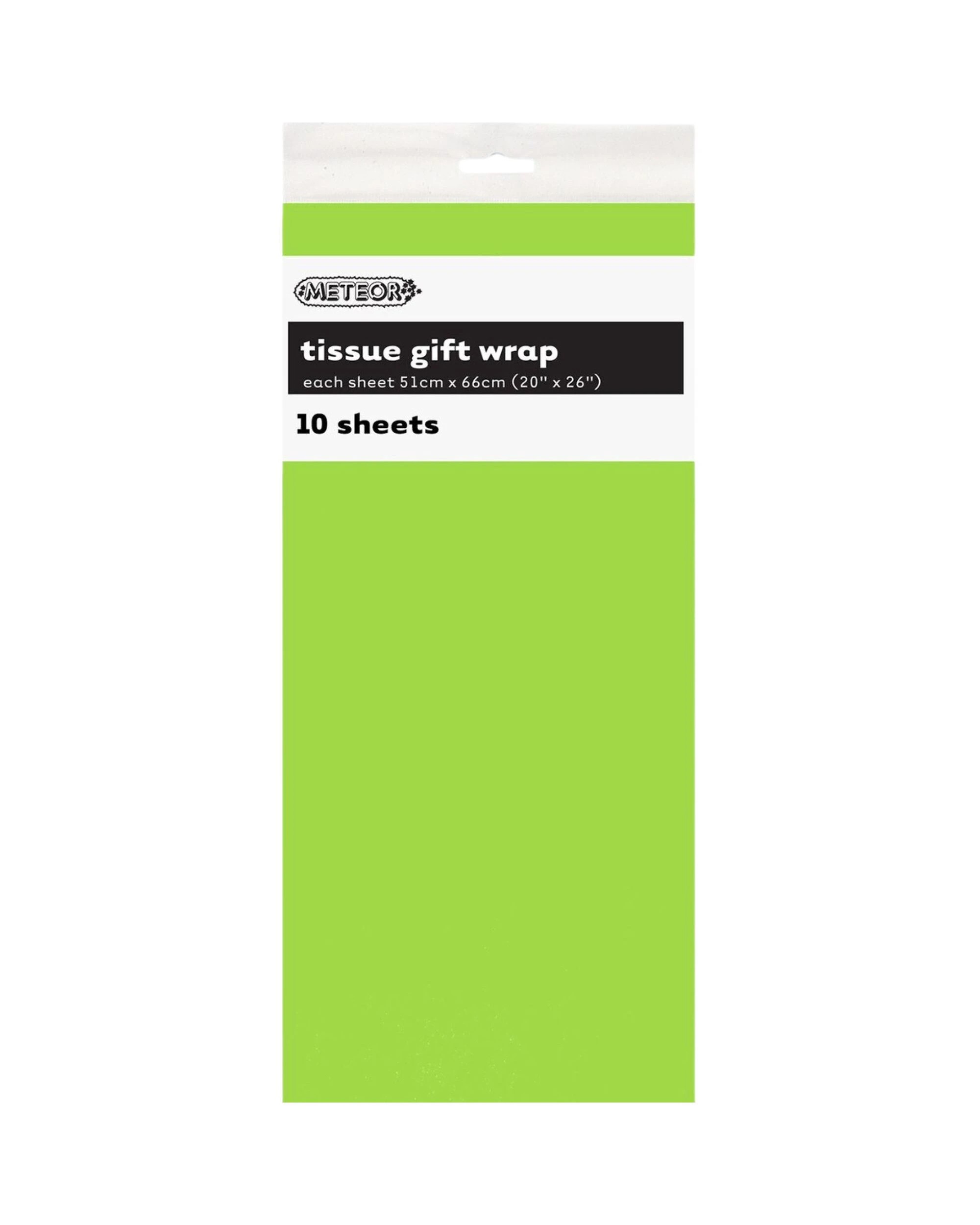 1 Meteor Lime Tissue Paper 10 Sheets - Green, 1 of 1