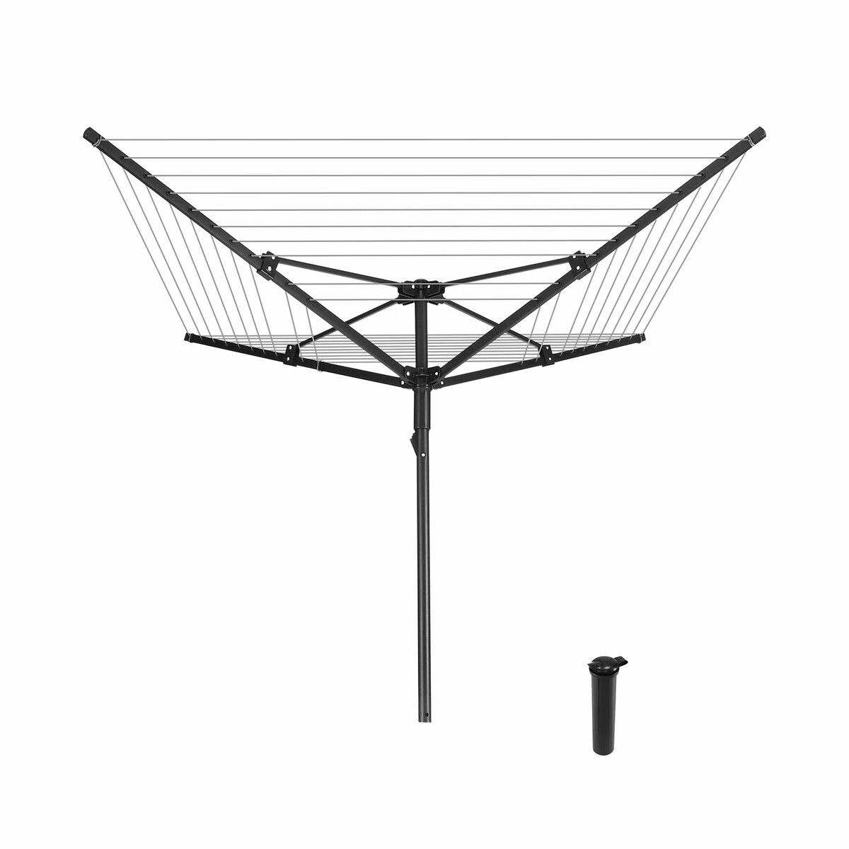 1 Ausway 10 Line Clothesline 4 Arm Clothes Airer Drying Rack Rotary Line, 1 of 5