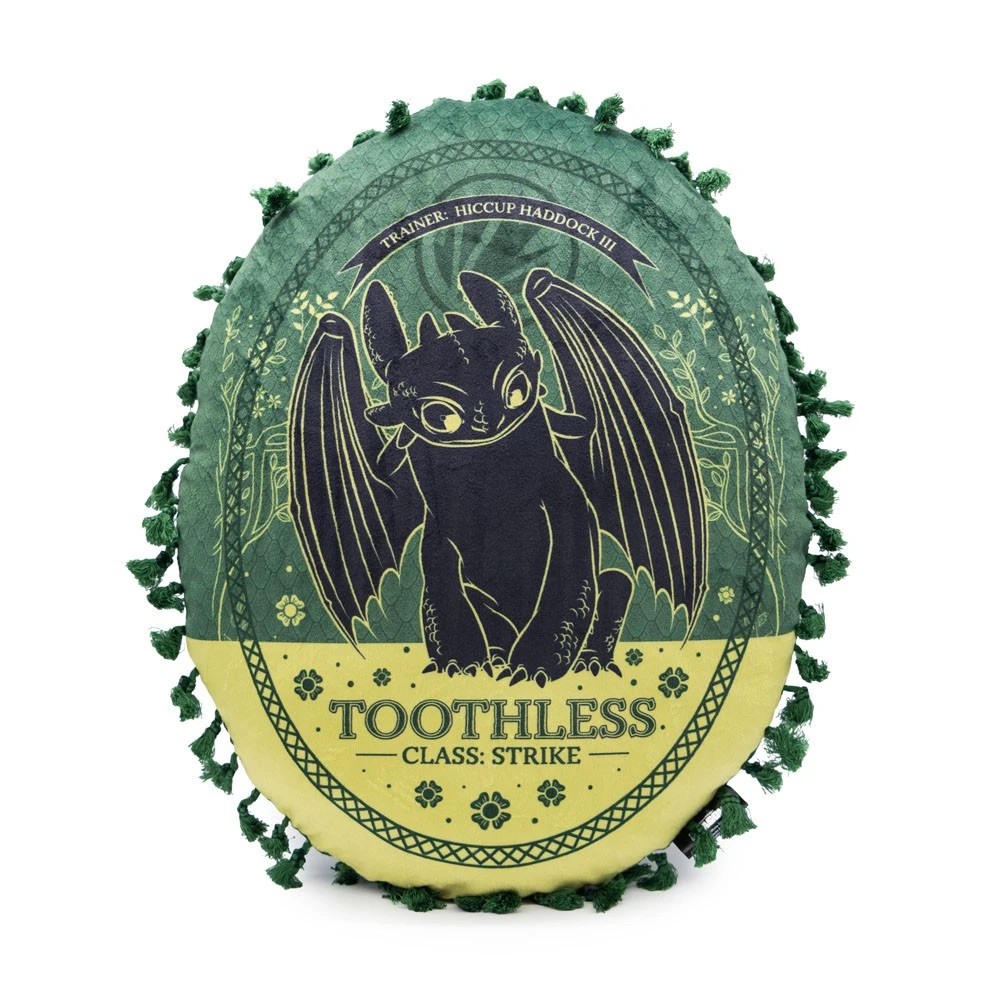 1 How to Train Your Dragon - Toothless Strike Class Dragon Cushion - Green, 1 of 3