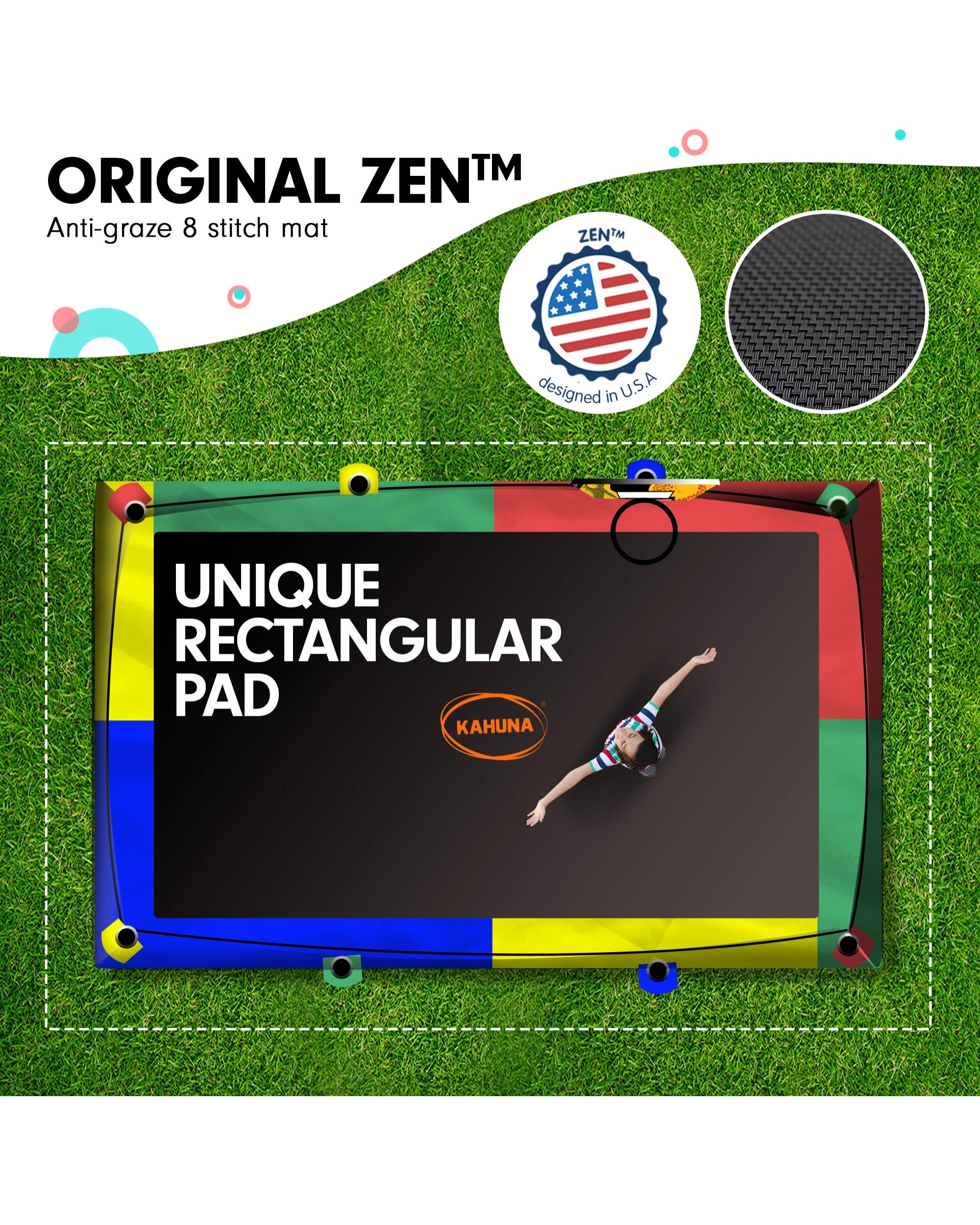 5 Kahuna 8 ft x 11 ft Rectangular Trampoline Rainbow Outdoor, 5 of 10