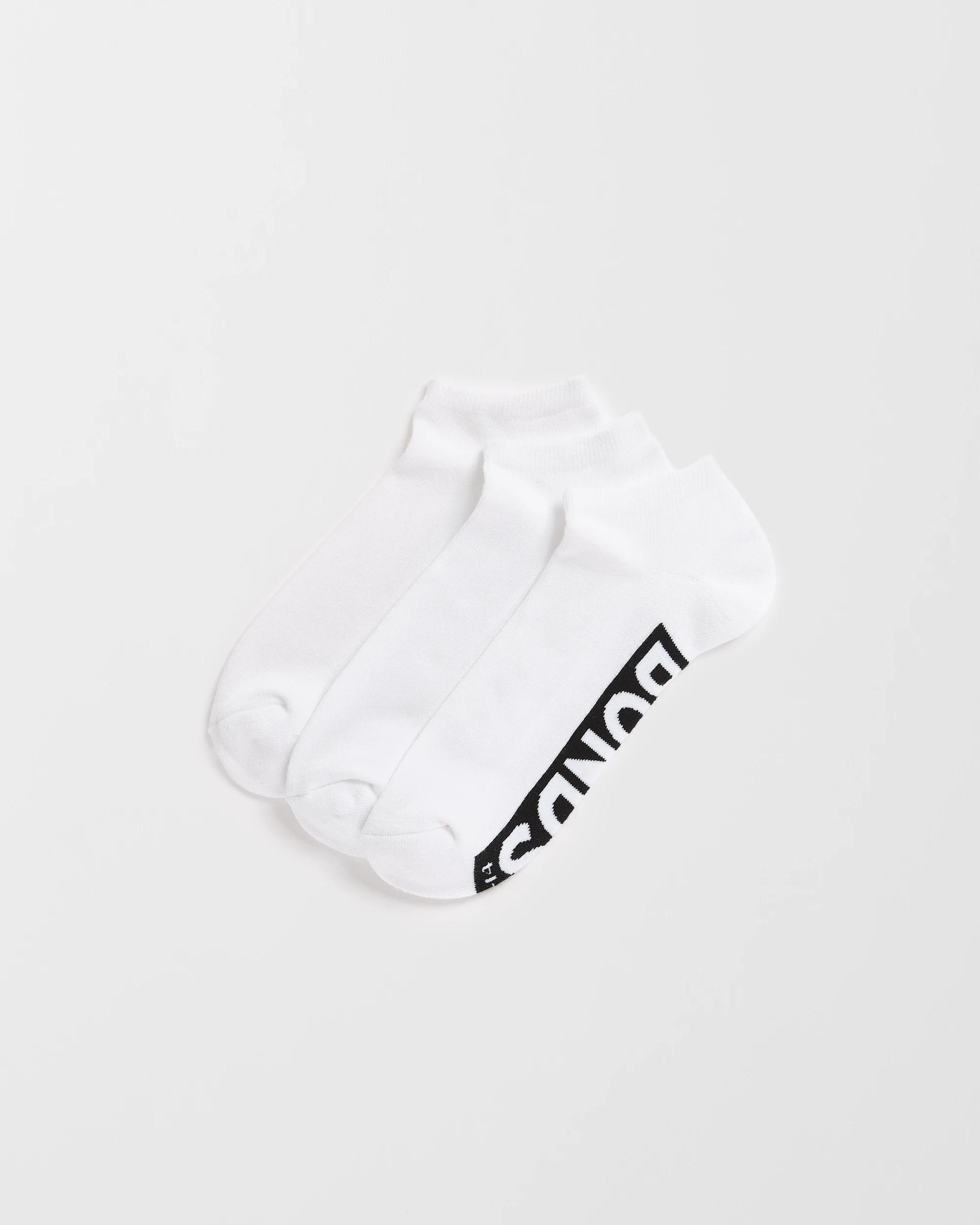 1 Mens Original Low Cut Socks 3 Pack - Bonds WHITE, 1 of 2
