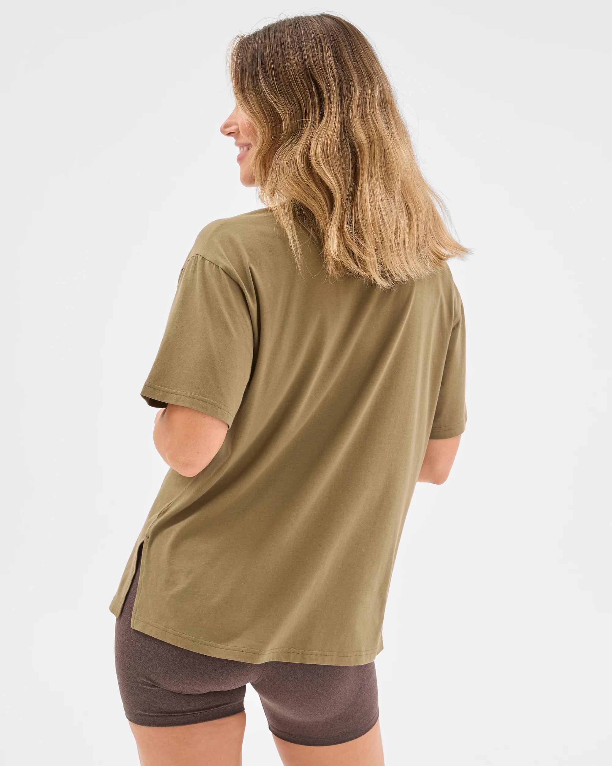 6 Target Active Australian Cotton Blend Oversized Graphic T-Shirt SOFT OLIVE, 6 of 6