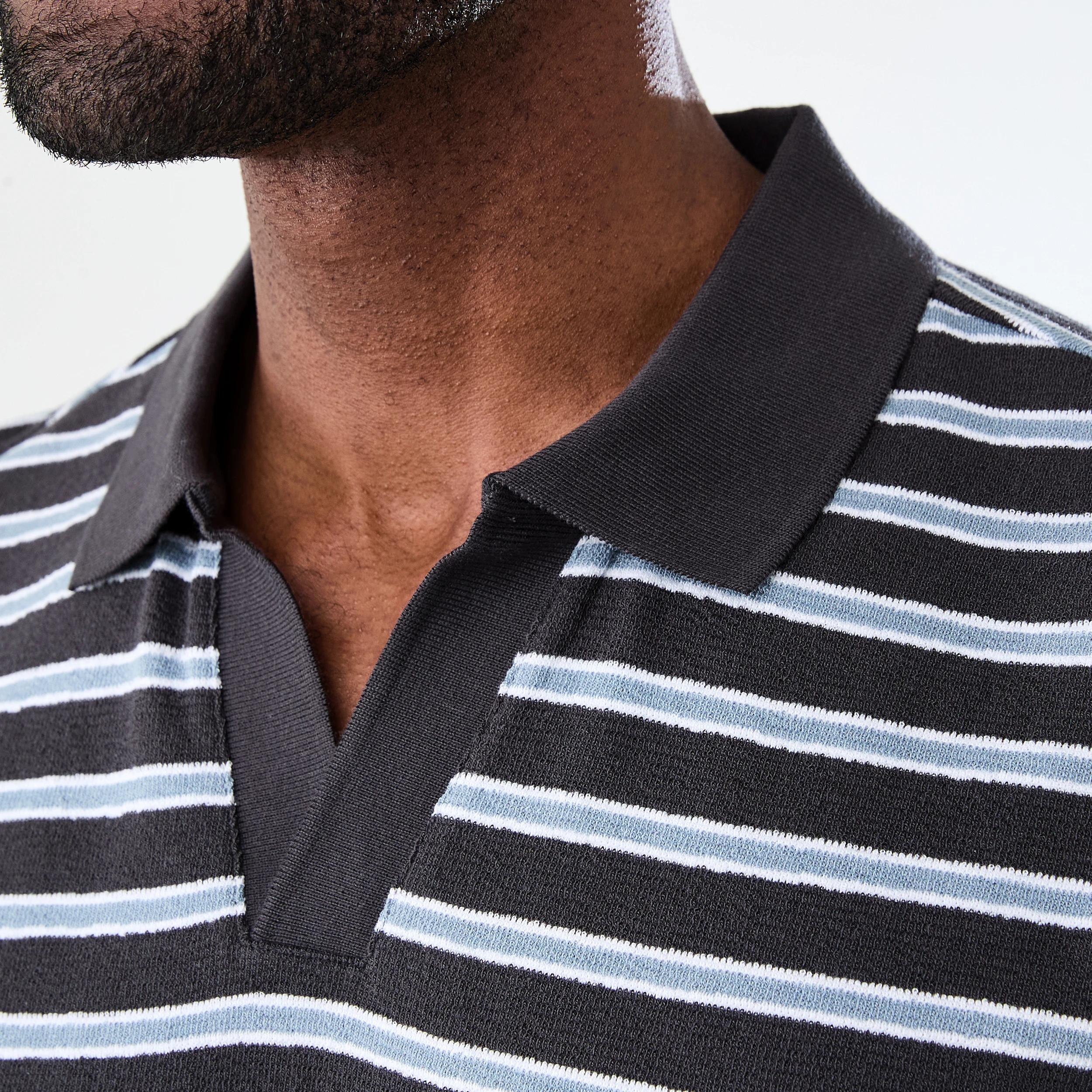 5 Textured Stripe Polo Shirt CITADEL STRIPE, 5 of 6