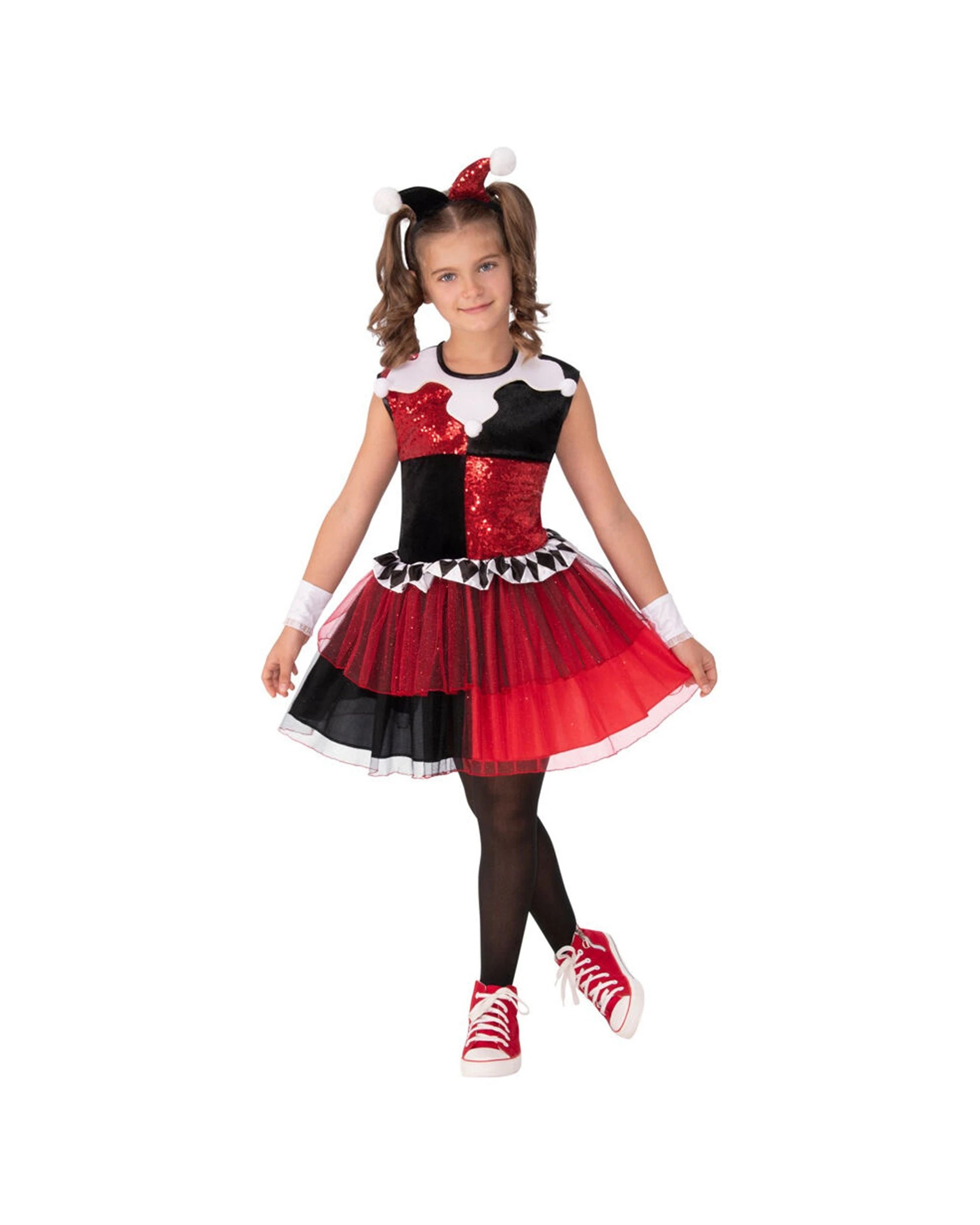1 DC Comics Harley Quinn Deluxe Tutu Girls Dress Up Costume - Multi, 1 of 3