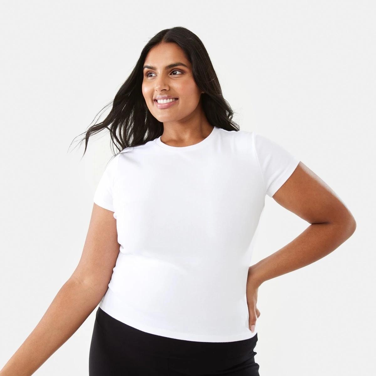 3 Short Sleeve Neat Fit T-shirt WHITE, 3 of 10