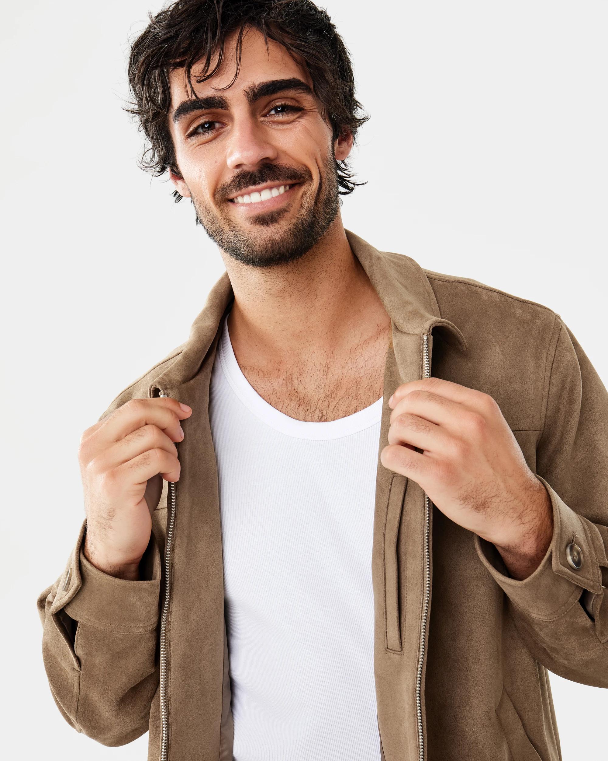 6 Suedette Bomber Jacket Brn Clay, 6 of 10