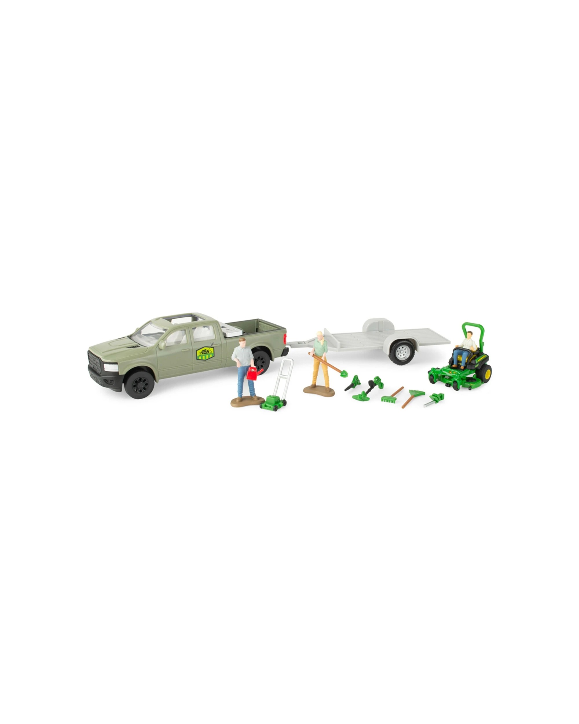 8 John Deere 15pc Lawn And Garden Kids Children Playset 1:32 Scale Toy Set - Green, 8 of 8