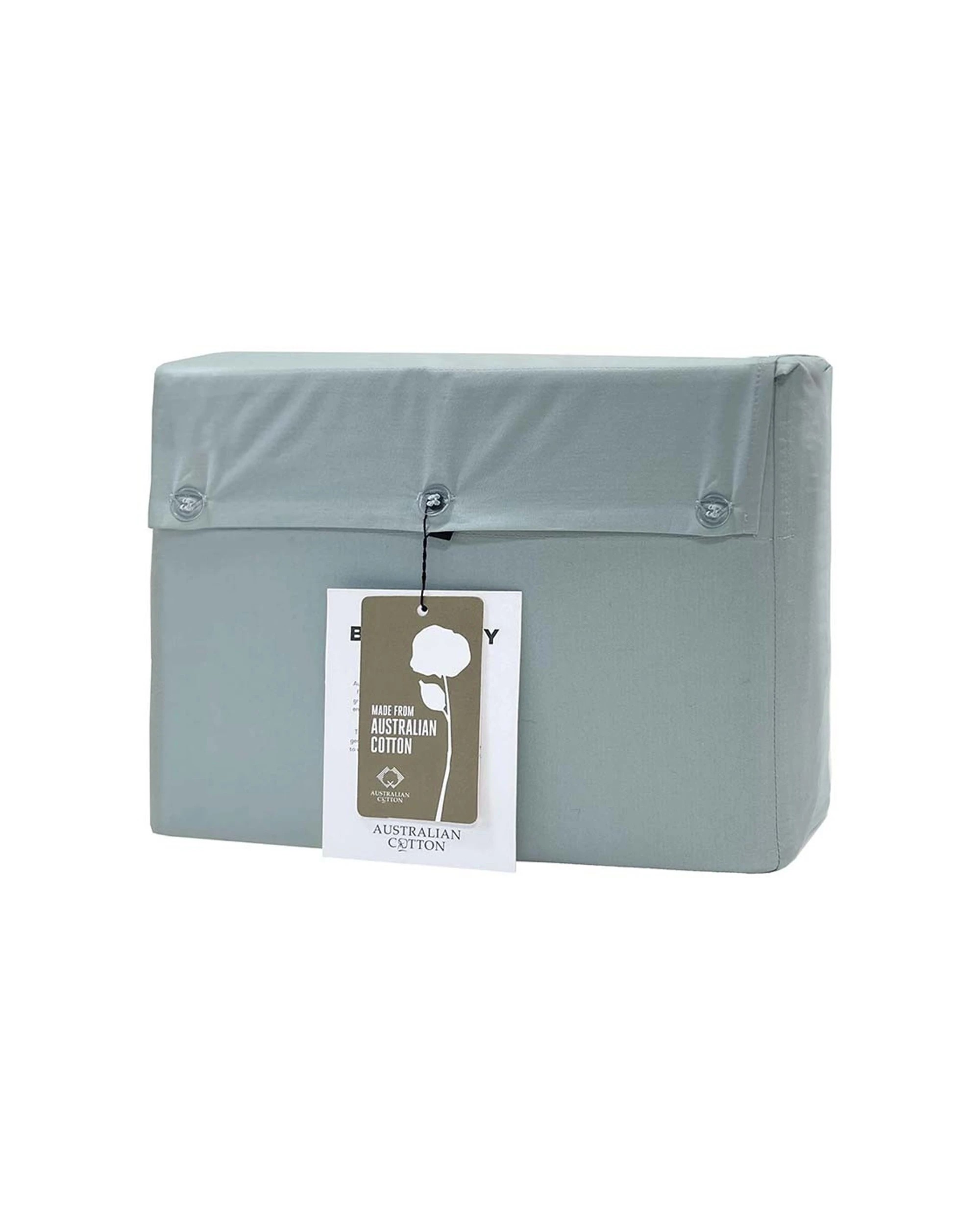 7 Bambury Pinnacle Sheet Set Surf 100% Australian Cotton - Single Bed - Blue, 7 of 7