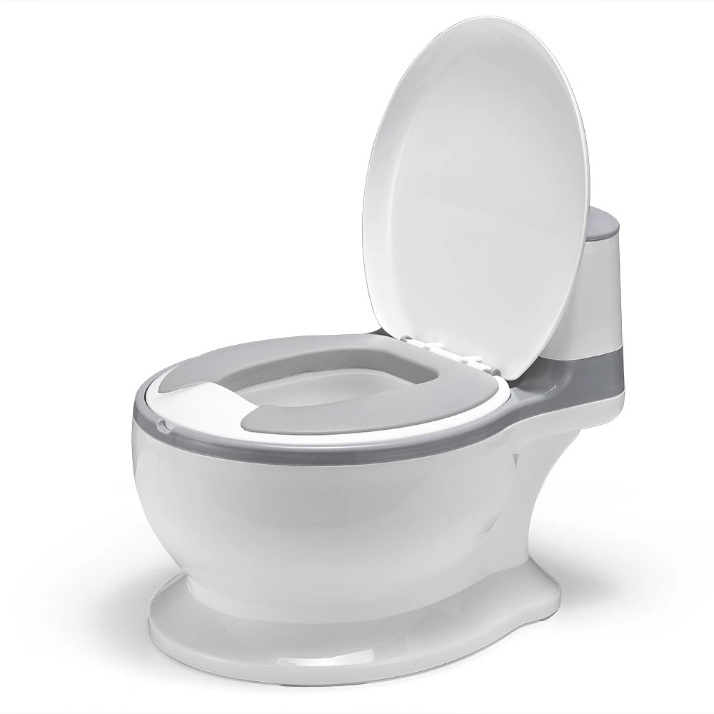 1 Playpals Kids Potty Trainer Seat Safety Toddler Toilet Training Child Non-Slip - Beige, 1 of 3