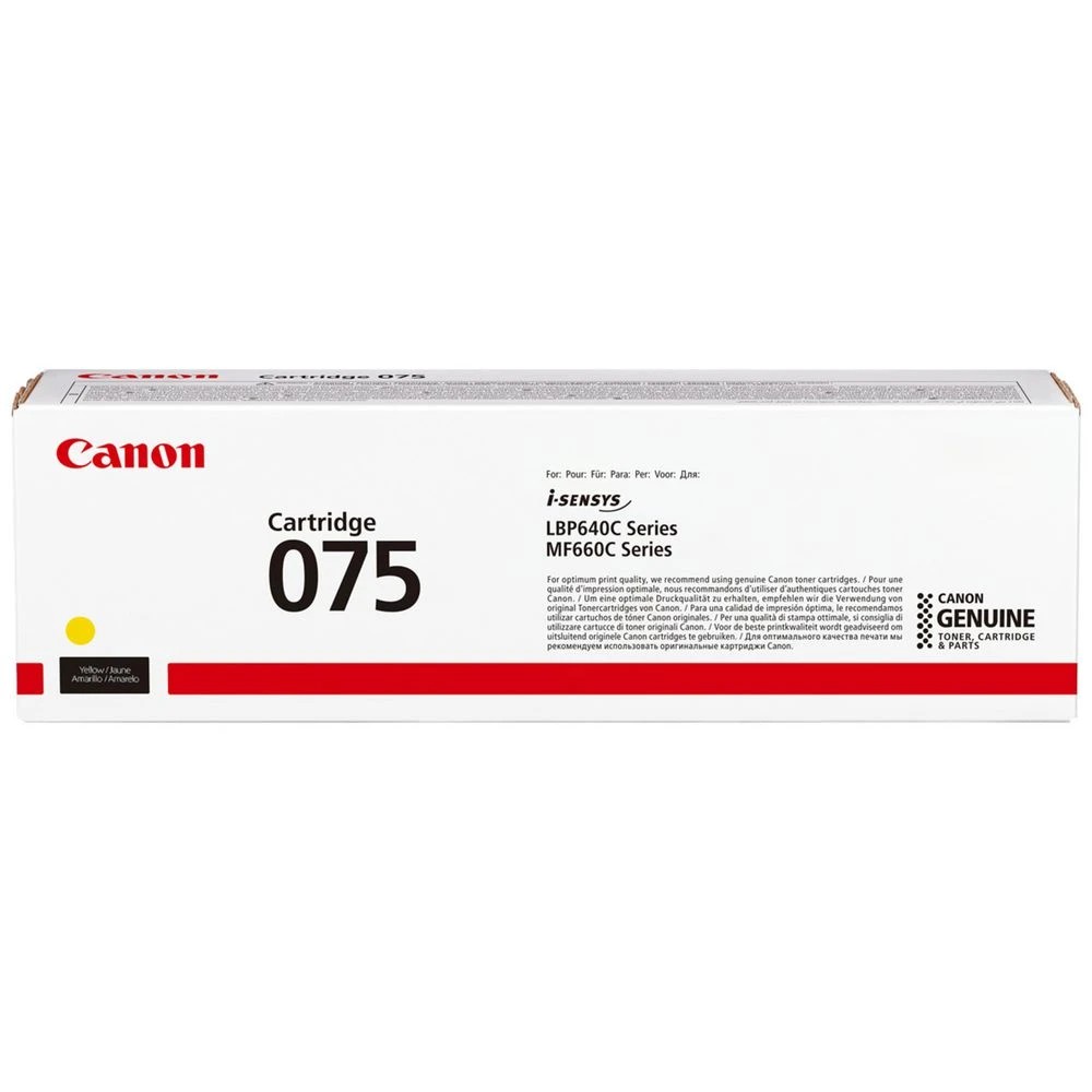 1 Canon 075 Toner Cartridge Yellow, 1 of 2