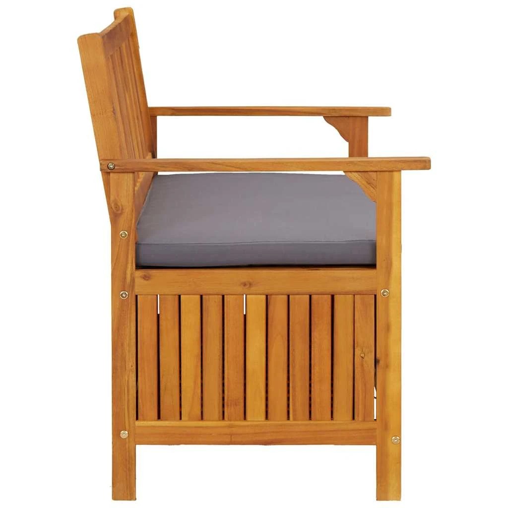 2 Vidaxl Garden Storage Bench Solid Acacia Wood - Grey, 2 of 8