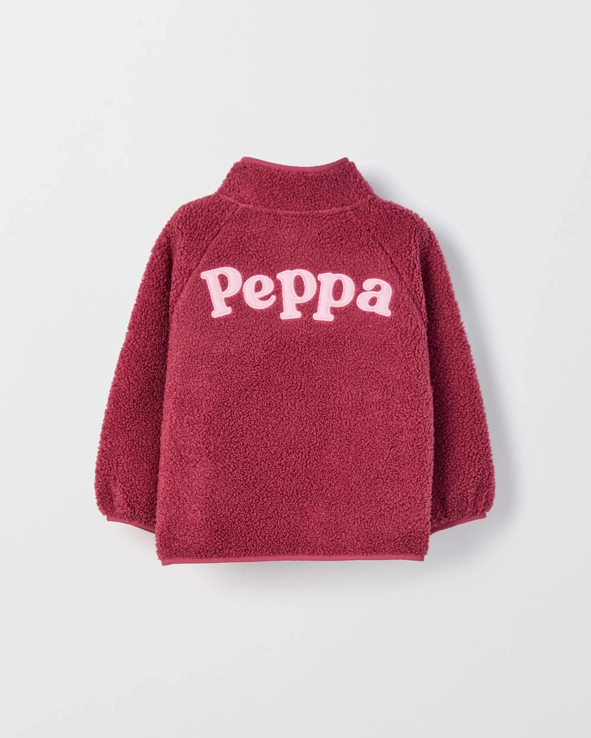 7 Peppa Pig Teddy Fleece Embroidered Jacket PINK, 7 of 8