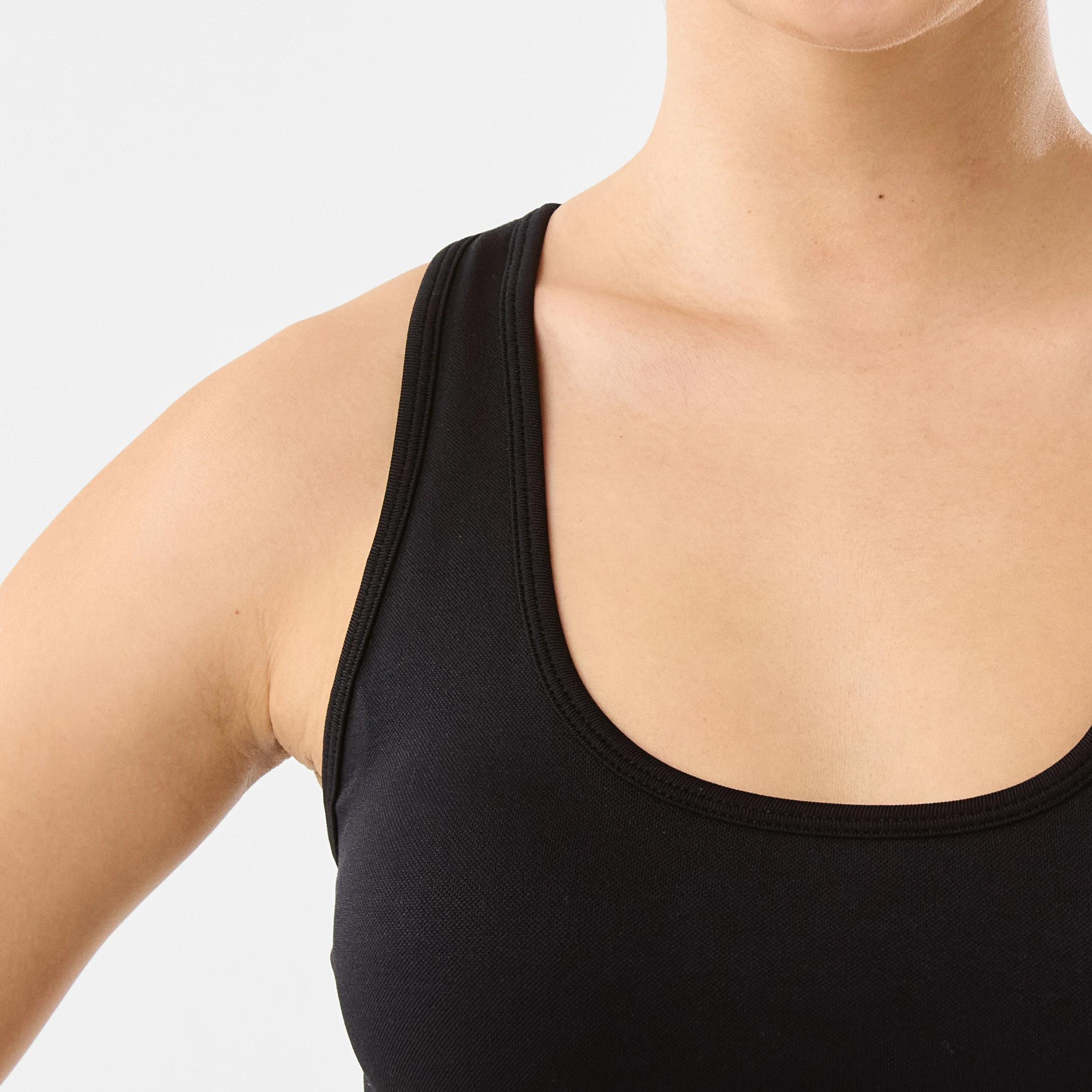 6 Everlast Womens Scoop Neck Seamfree Crop Top EVERLAST SIMPLE LOGO BLACK, 6 of 9