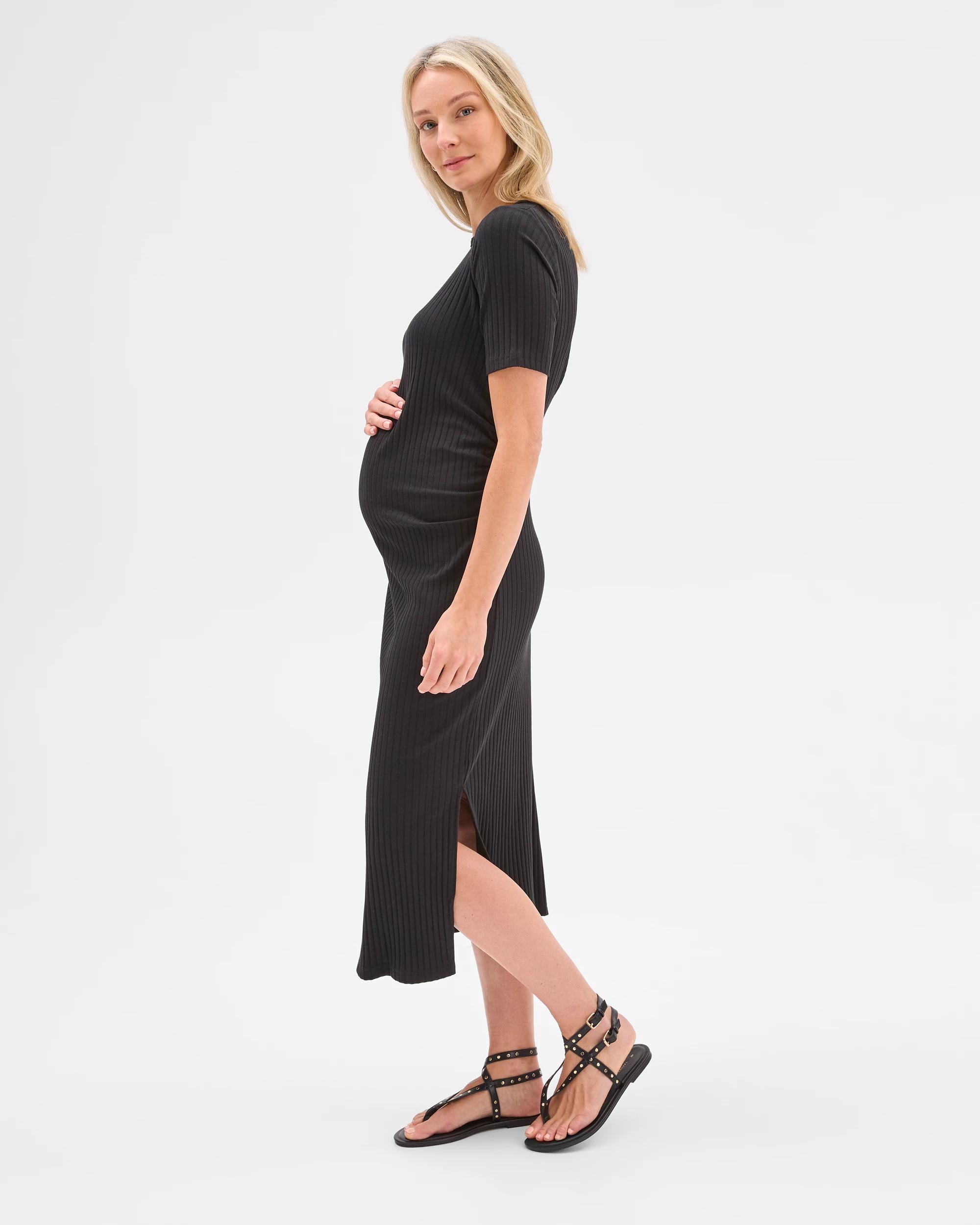 3 Target Maternity Jersey Maxi Dress BLACK, 3 of 5