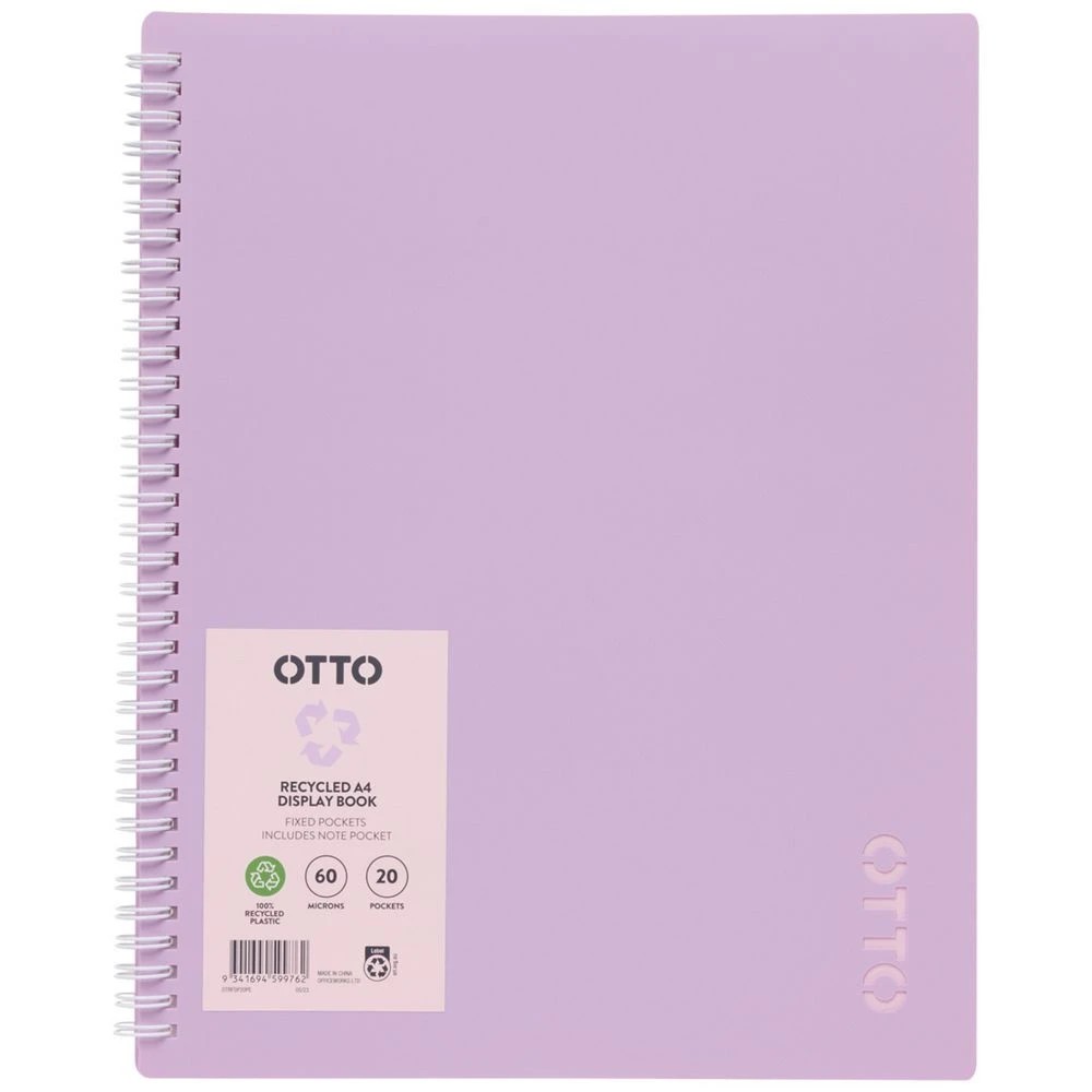 2 Otto A4 Fixed Display Book 20 Pockets Purple, 2 of 4