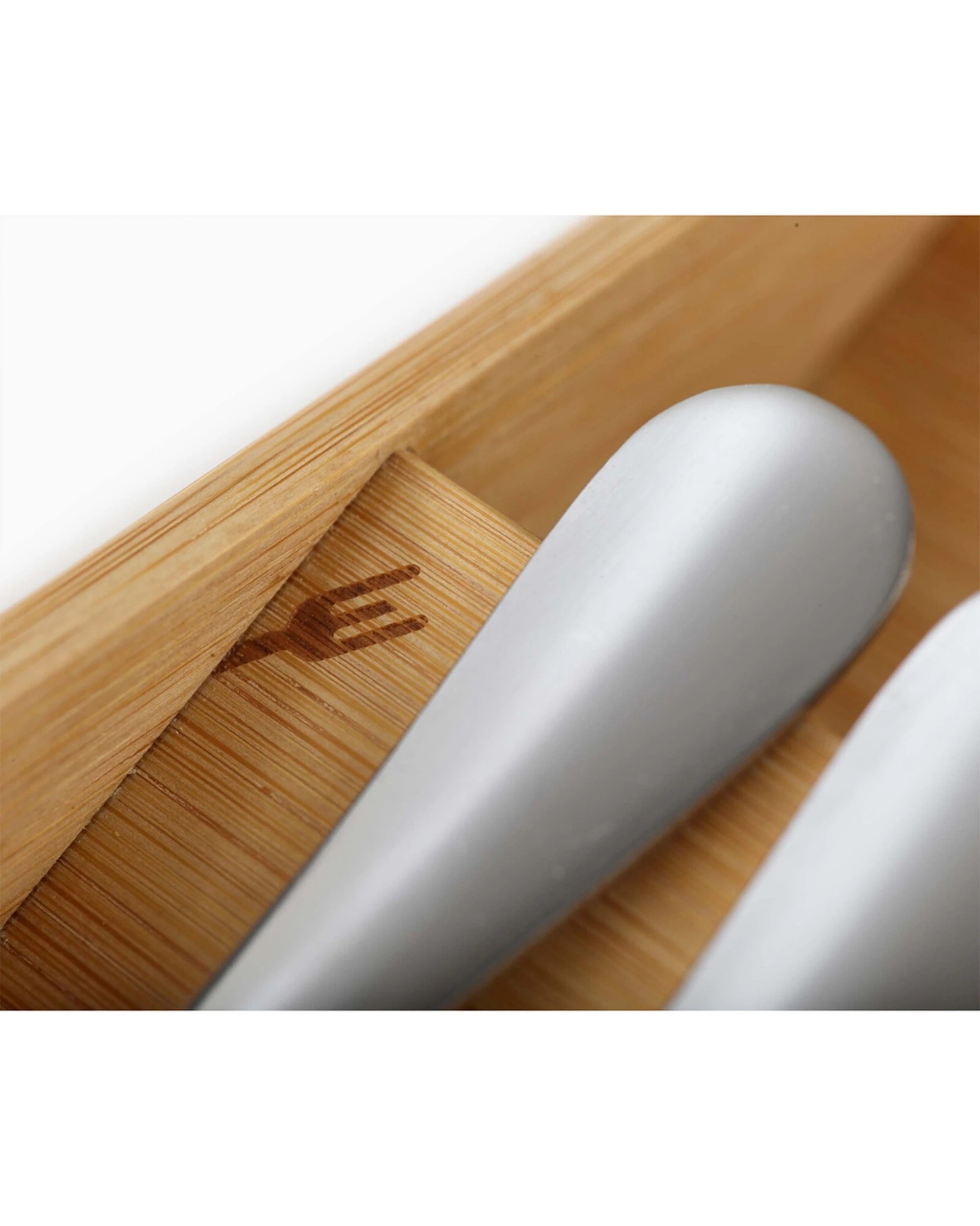 3 Joseph Joseph DrawerStore Bamboo Tiered Cutlery Organiser Large 38cm - Brown, 3 of 7