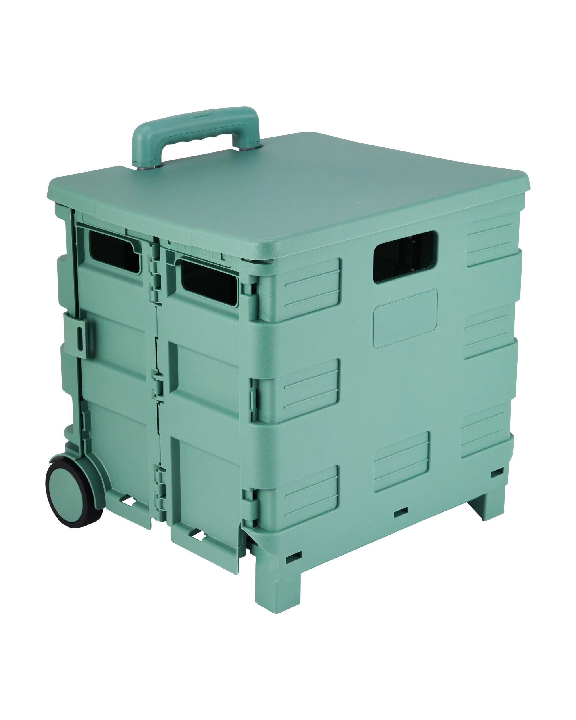 7 Collapsible Trolley Box - Green, 7 of 10