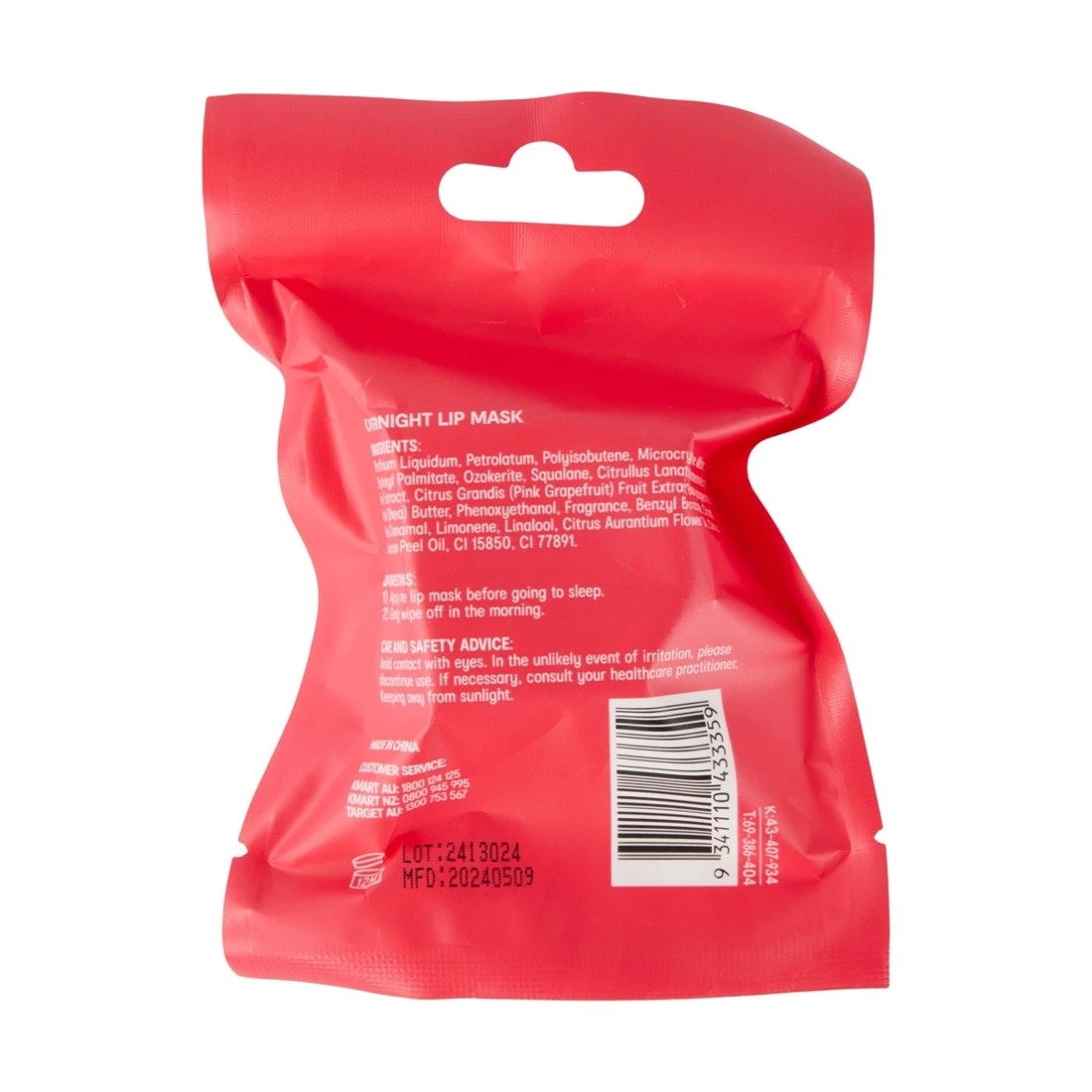 5 OXX Skincare Lip Care Overnight Lip Mask 20ml - Watermelon and Grapefruit Scented, 5 of 5