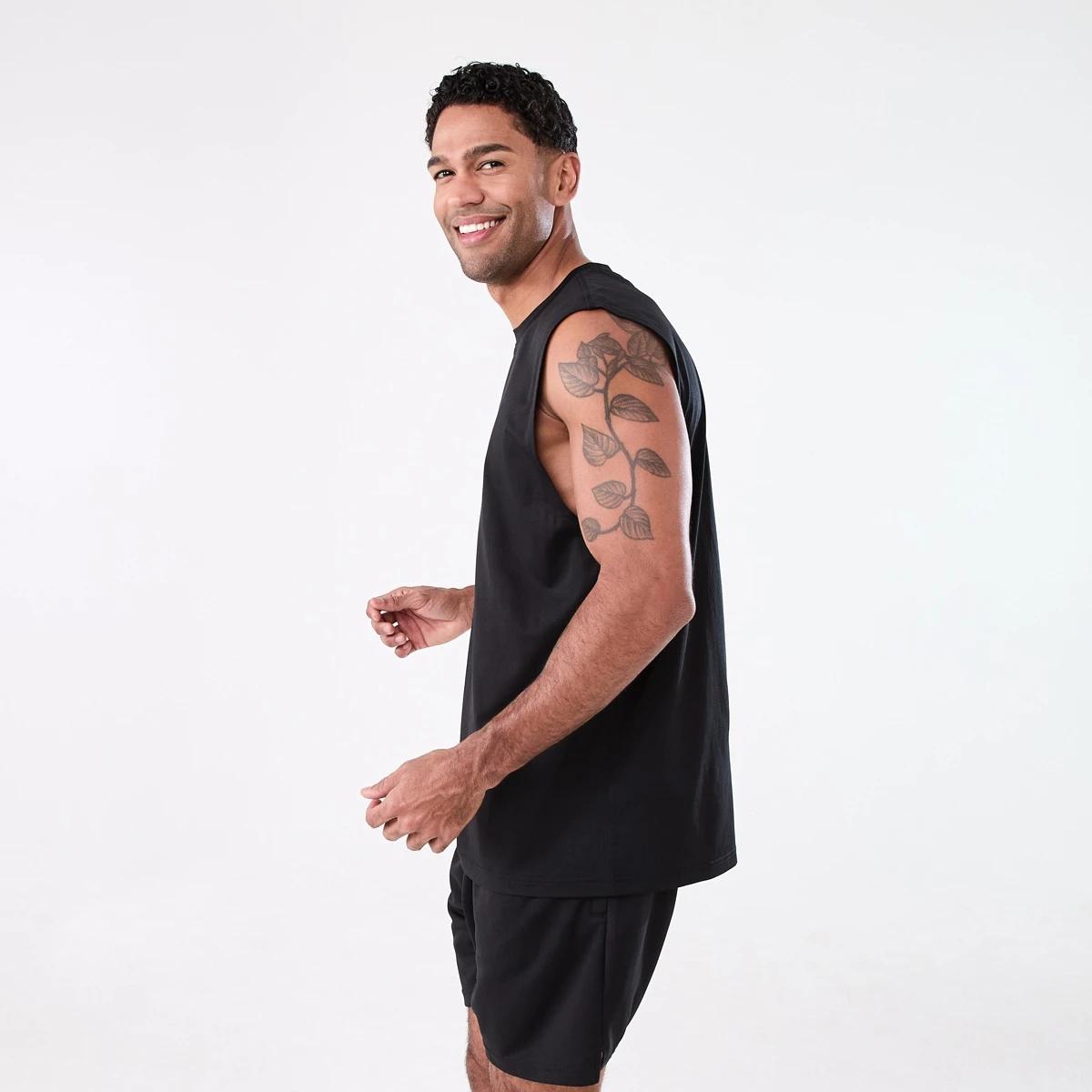 2 Active Mens Training Oversized Muscle BLACK, 2 of 5