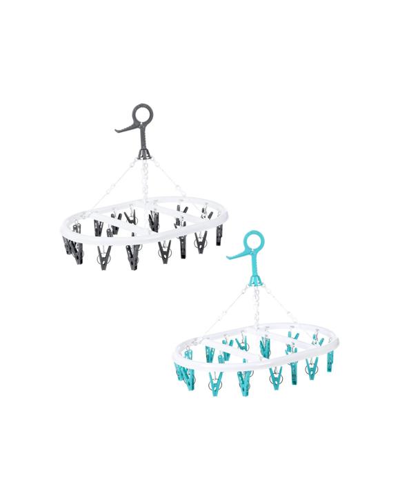 Boxsweden 20 Peg Hanging Dryer - Clothes Dryer - UV Stabilised - 2 Pack - Assorted