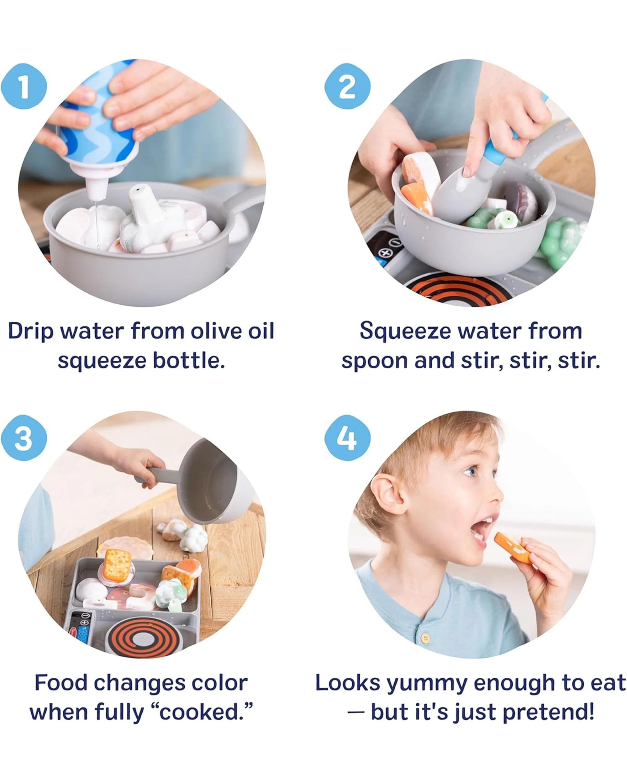 8 Melissa and Doug Water WOW! Simmer and Stir Stove Top Play Set, 8 of 8