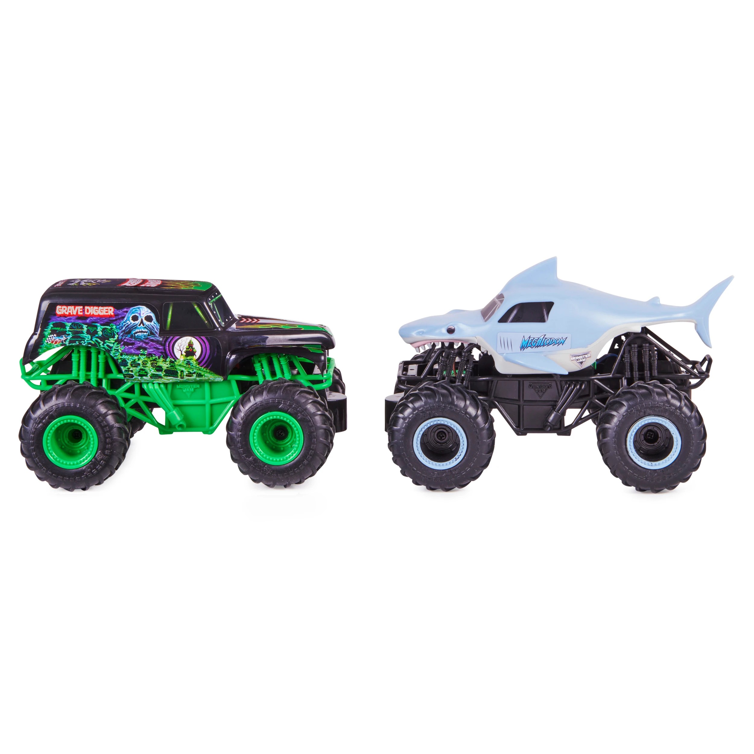 4 2 Pack Monster Jam RC 1:24 Grave Digger vs  El Toro Loco Racing Rivals, 4 of 7