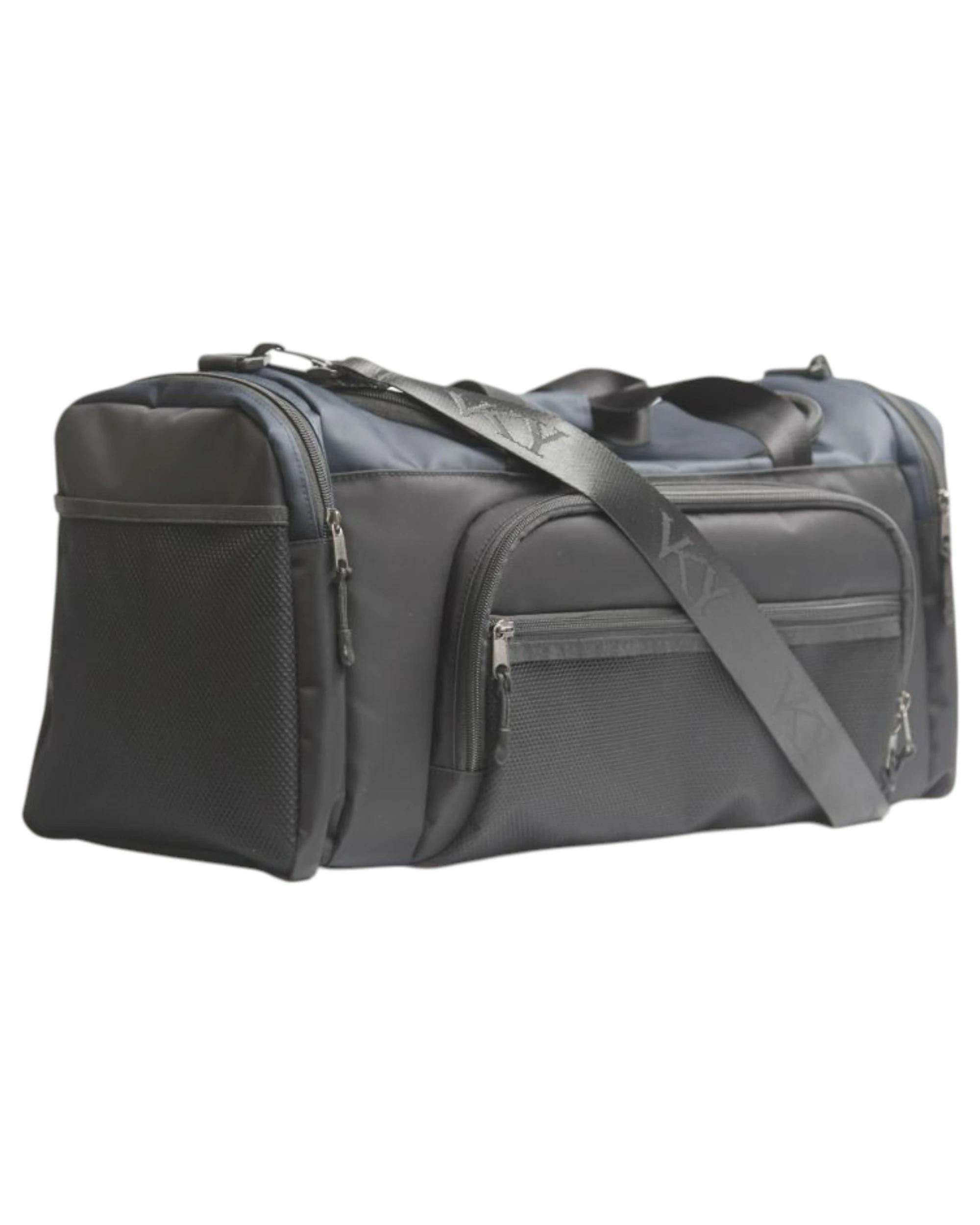3 VKY Unisex Sports Gym Sport Travel Weekender Duffel Bag BLACK/NAVY, 3 of 6