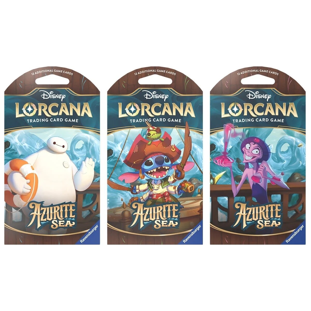 1 Disney Lorcana Trading Card Game: Azurite Sea Booster Pack - Assorted, 1 of 4