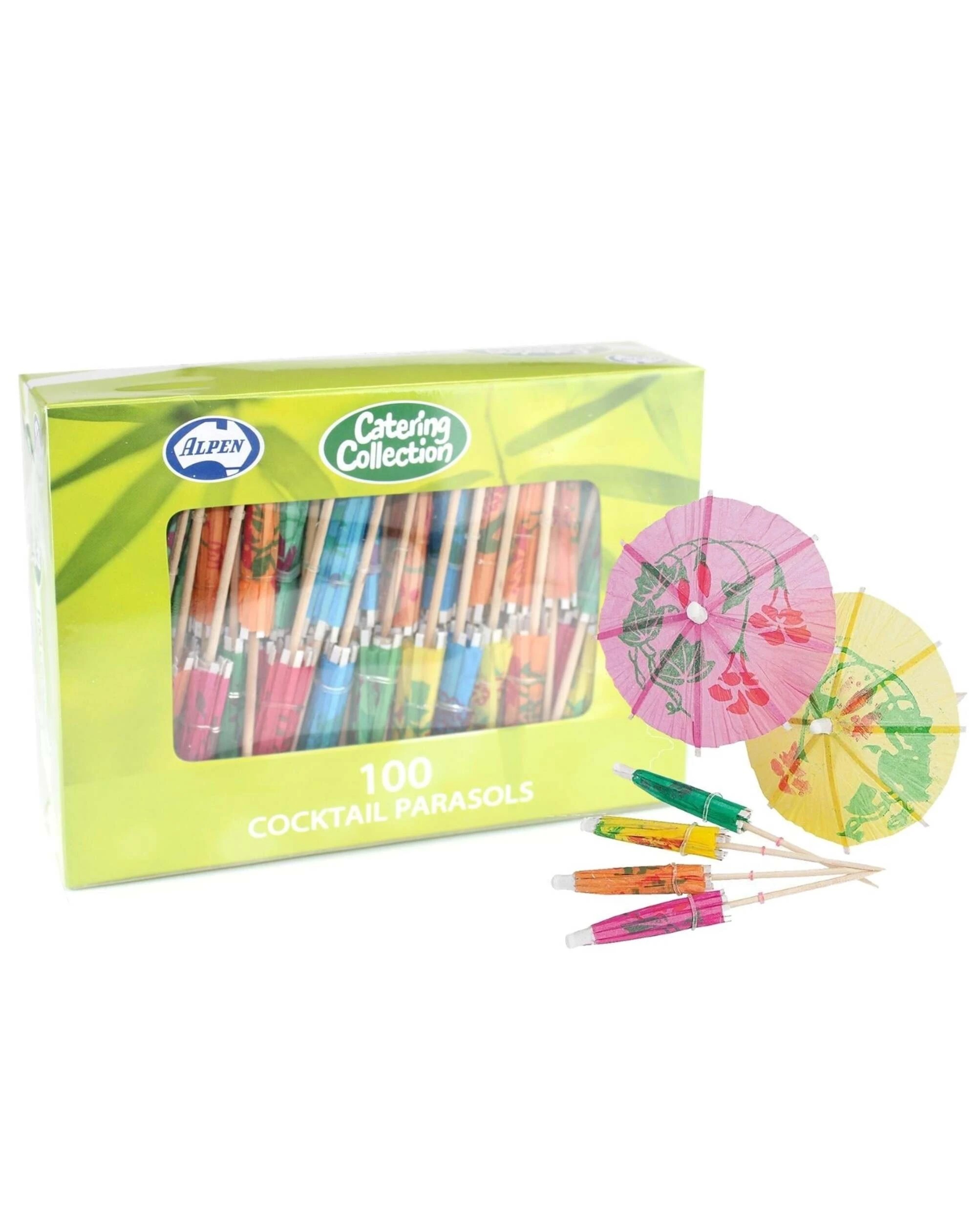 1 Alpen Cocktail Umbrella Parasol Picks Pack of 100, 1 of 1
