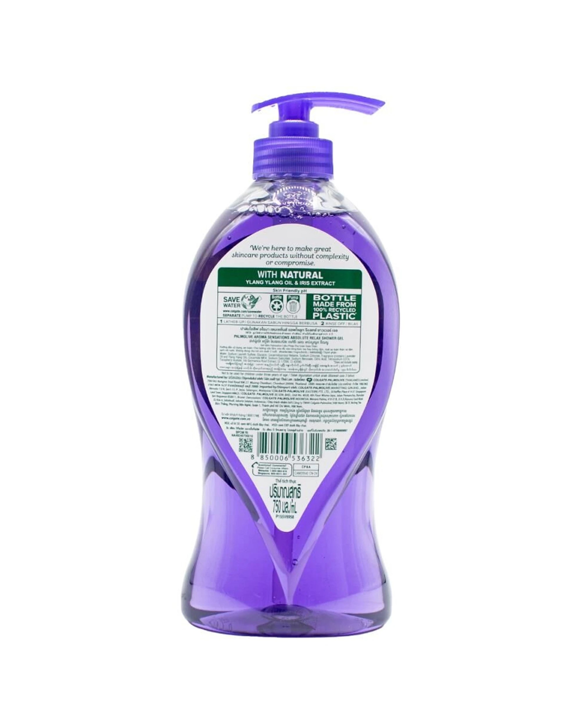 3 Palmolive Aroma Sensations 6PK Shower Gel Absolute Relax 750ml Ylang Ylang - Purple, 3 of 3