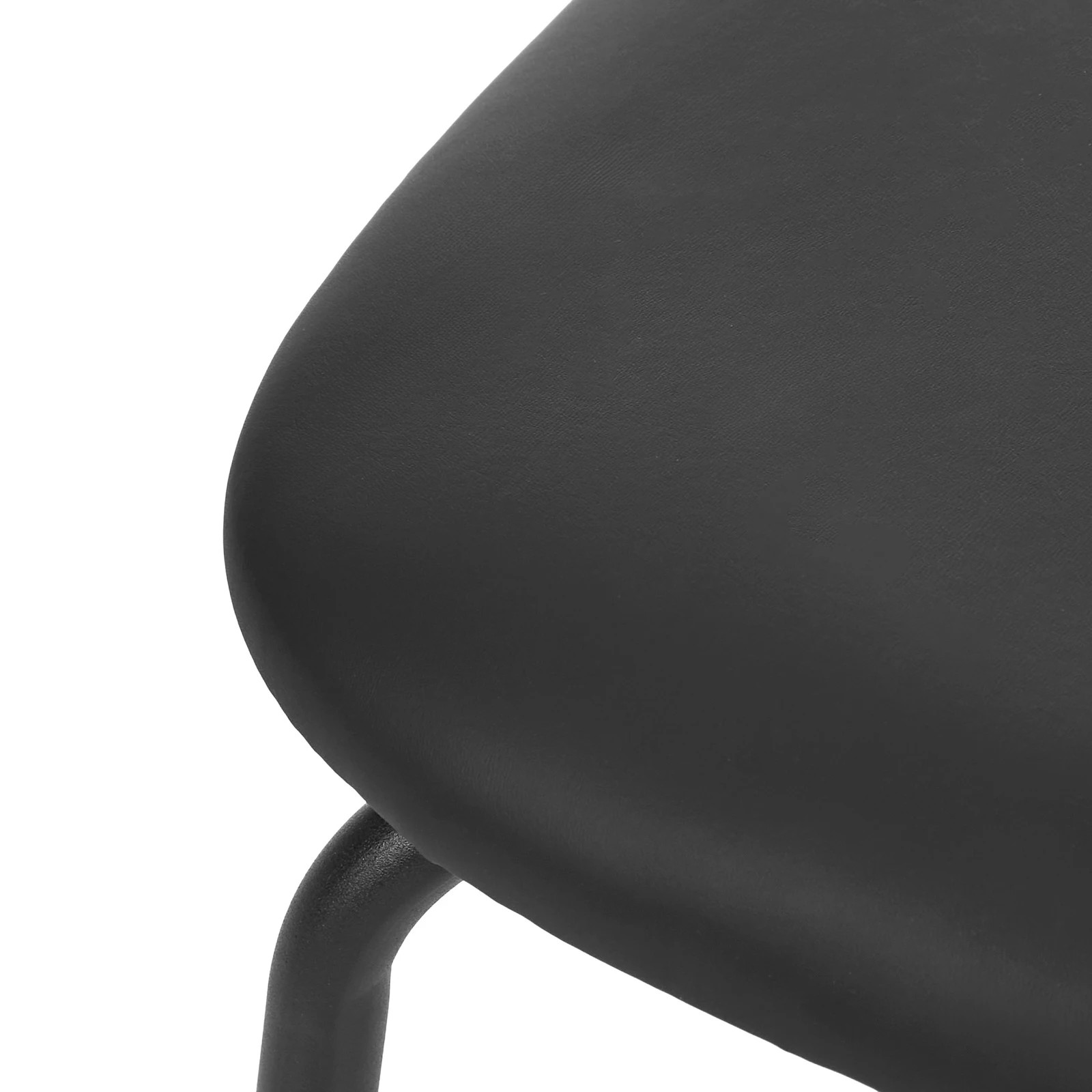 9 Oikiture Set of 4 Dining Chairs PU Leather Padded Seat - Black, 9 of 9