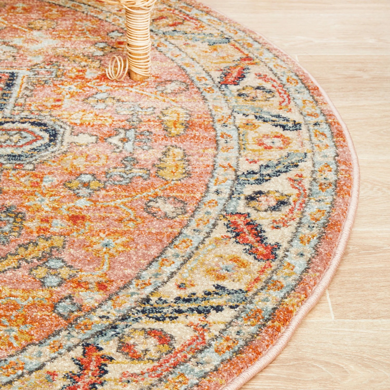 6 Common Ground Rugs Eterna 850 200x200cm - Medium Round Power Loomed Pet Friendly Rug - Beige, 6 of 8